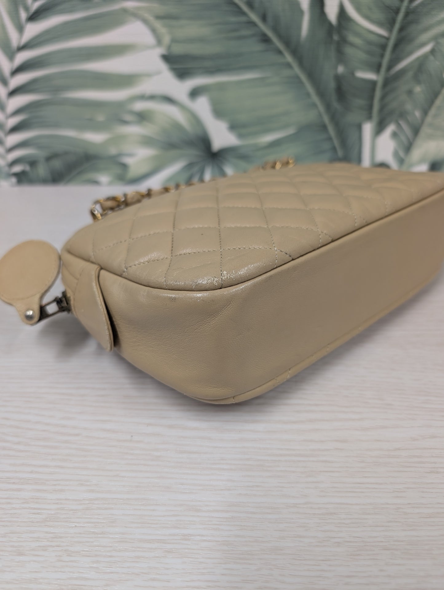 Vintage Quilted Lambskin Camera Bag Small
