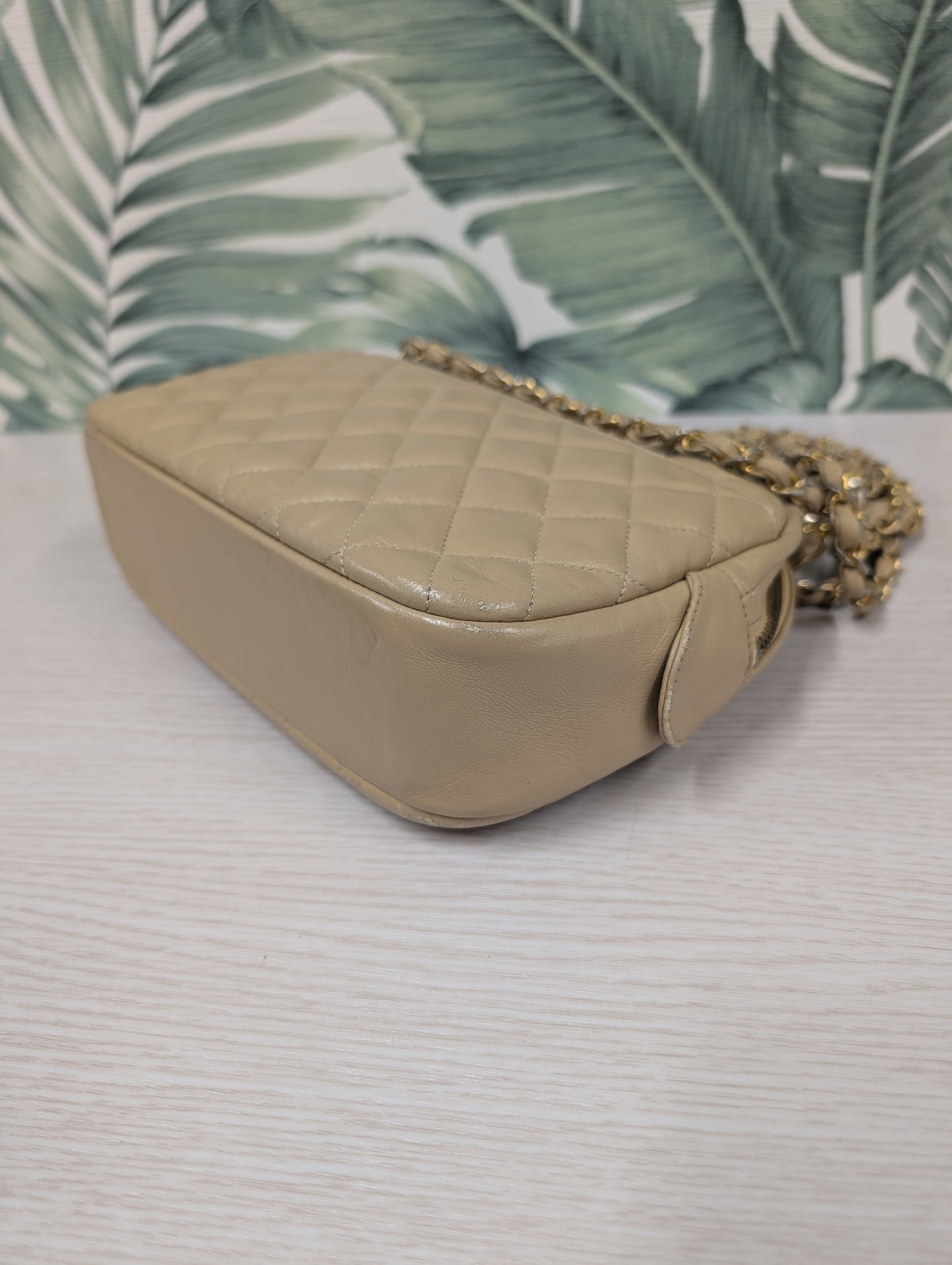 Vintage Quilted Lambskin Camera Bag Small
