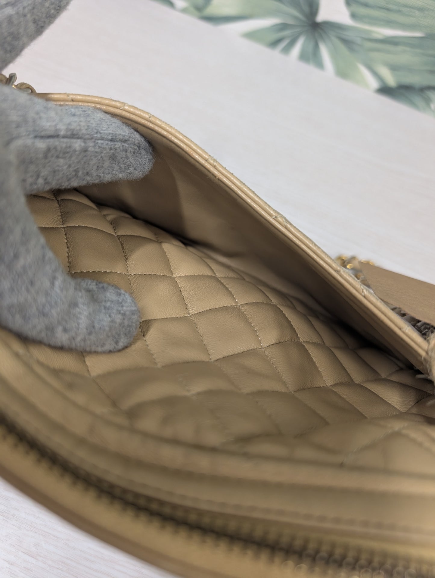 Vintage Quilted Lambskin Camera Bag Small