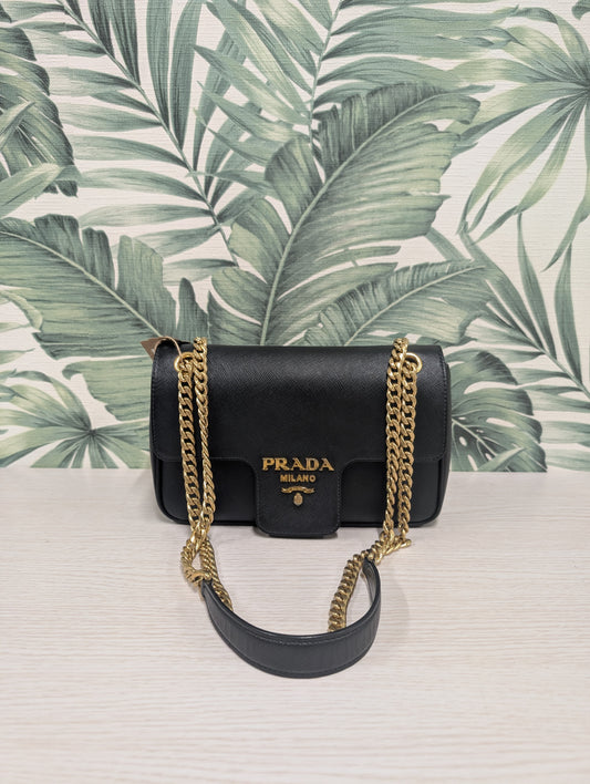 Saffiano Flap Chain
