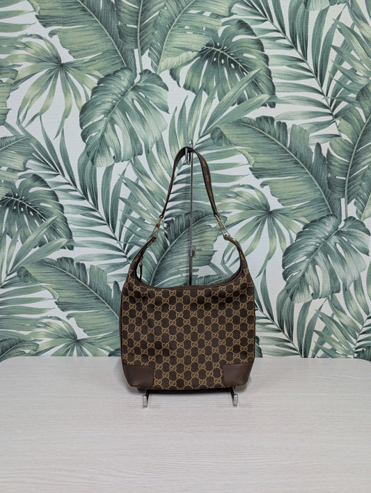 Vintage Hobo canvas and leather monogram