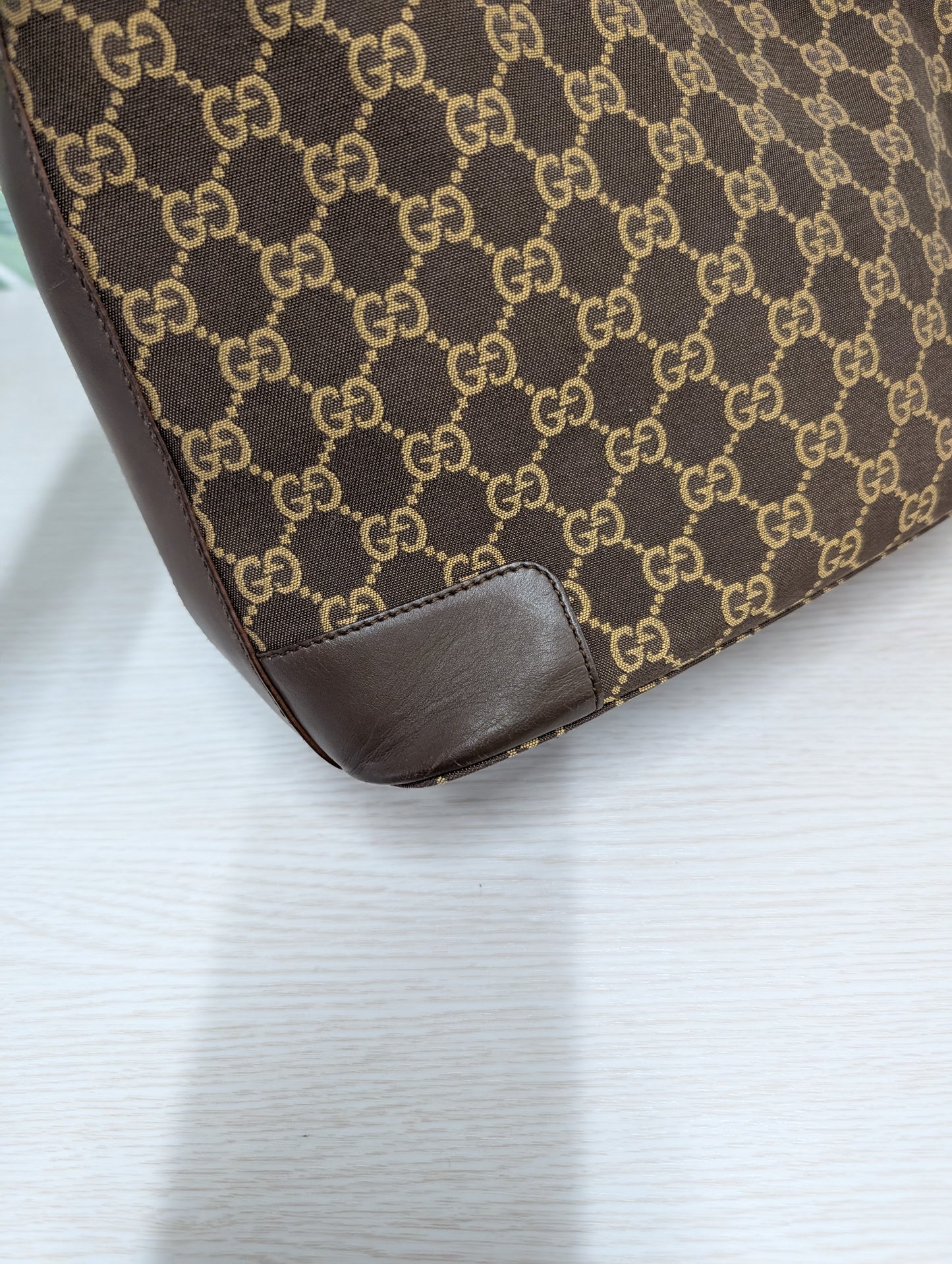Vintage Hobo canvas and leather monogram
