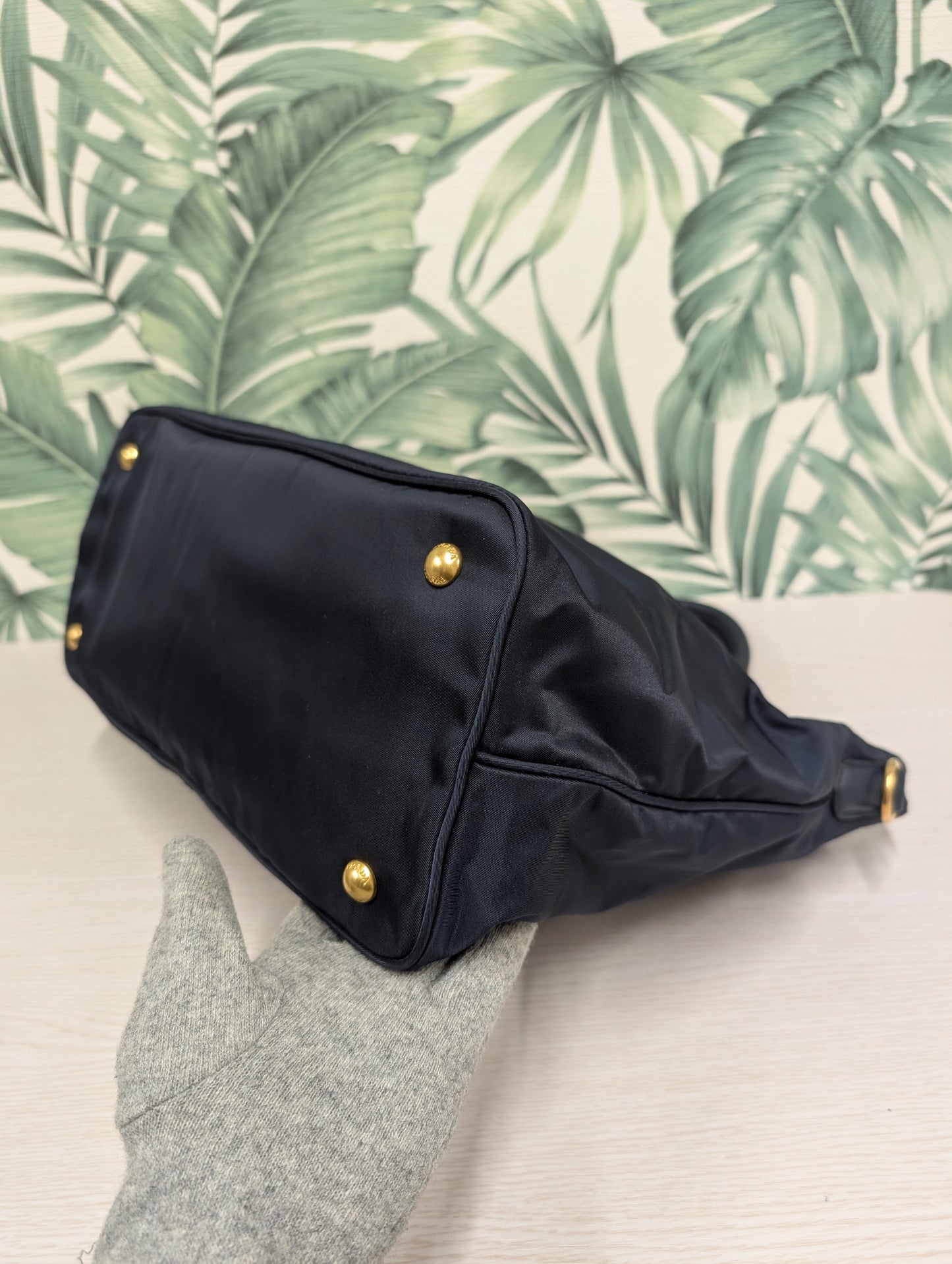 Tessuto Nylon And Soft Calf Leather Tote