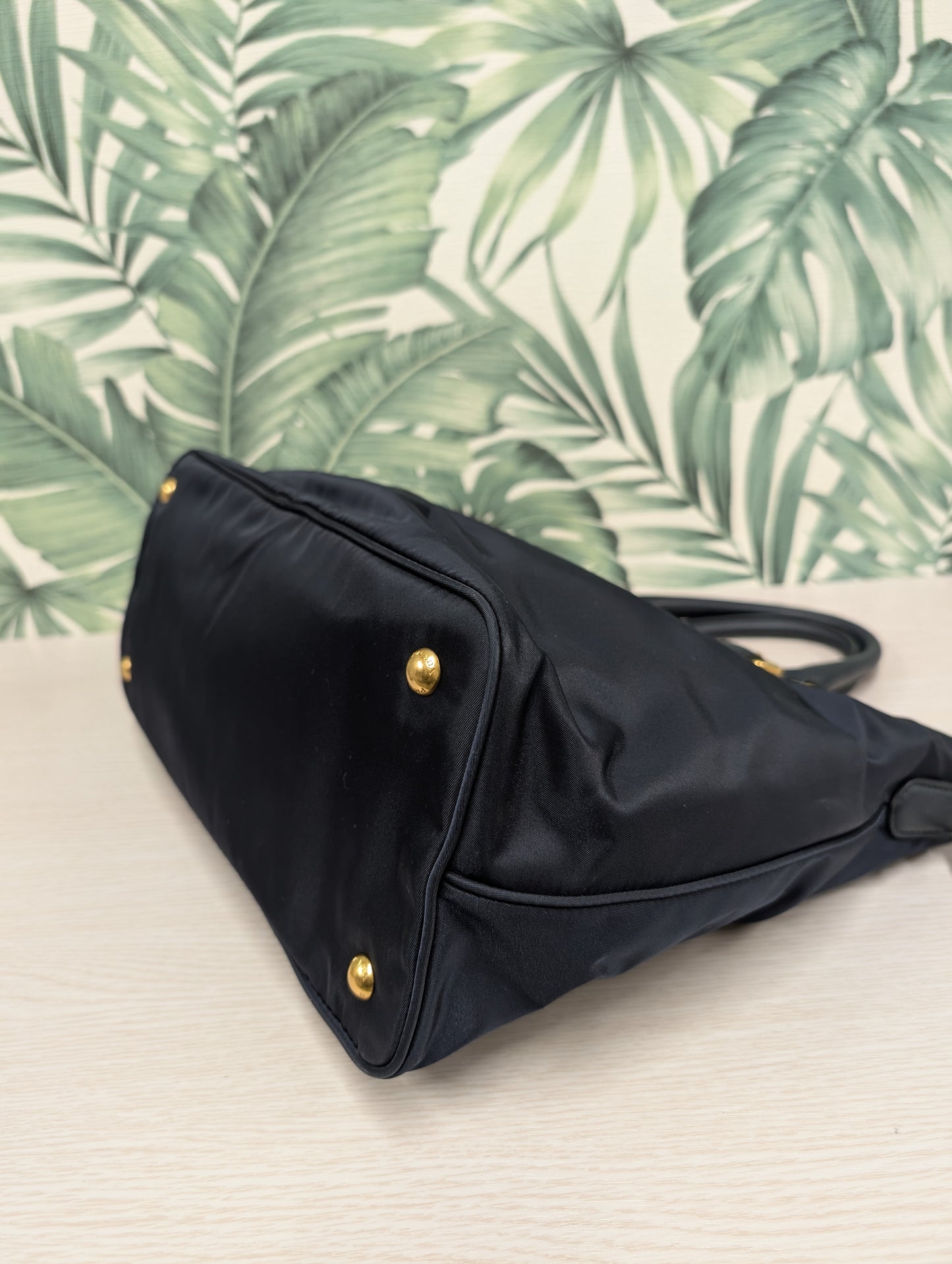 Tessuto Nylon And Soft Calf Leather Tote