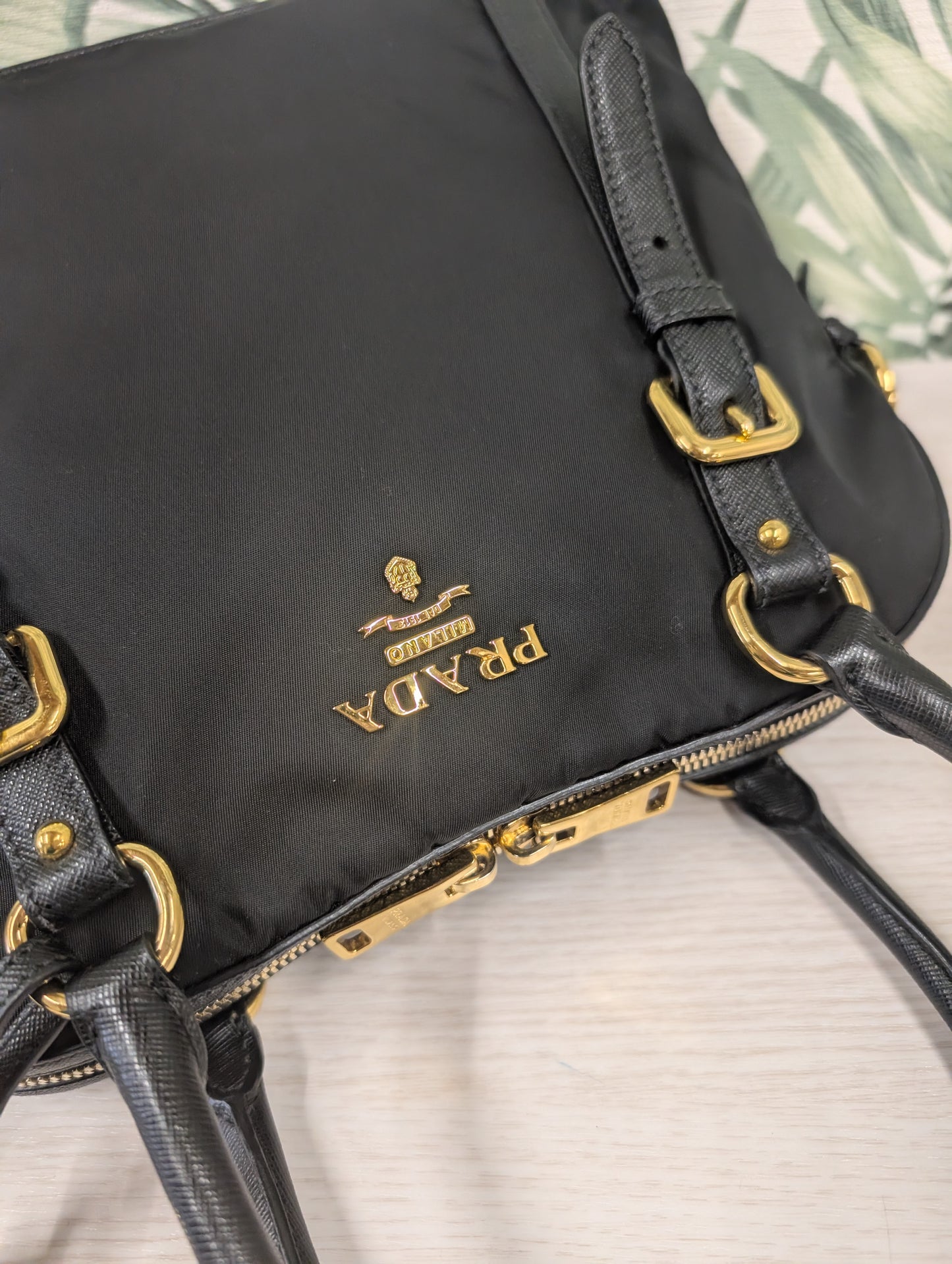 Tessuto Nylon Saffiano Leather