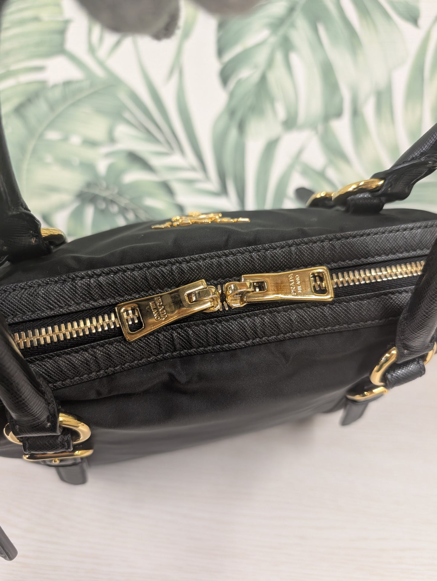 Tessuto Nylon Saffiano Leather