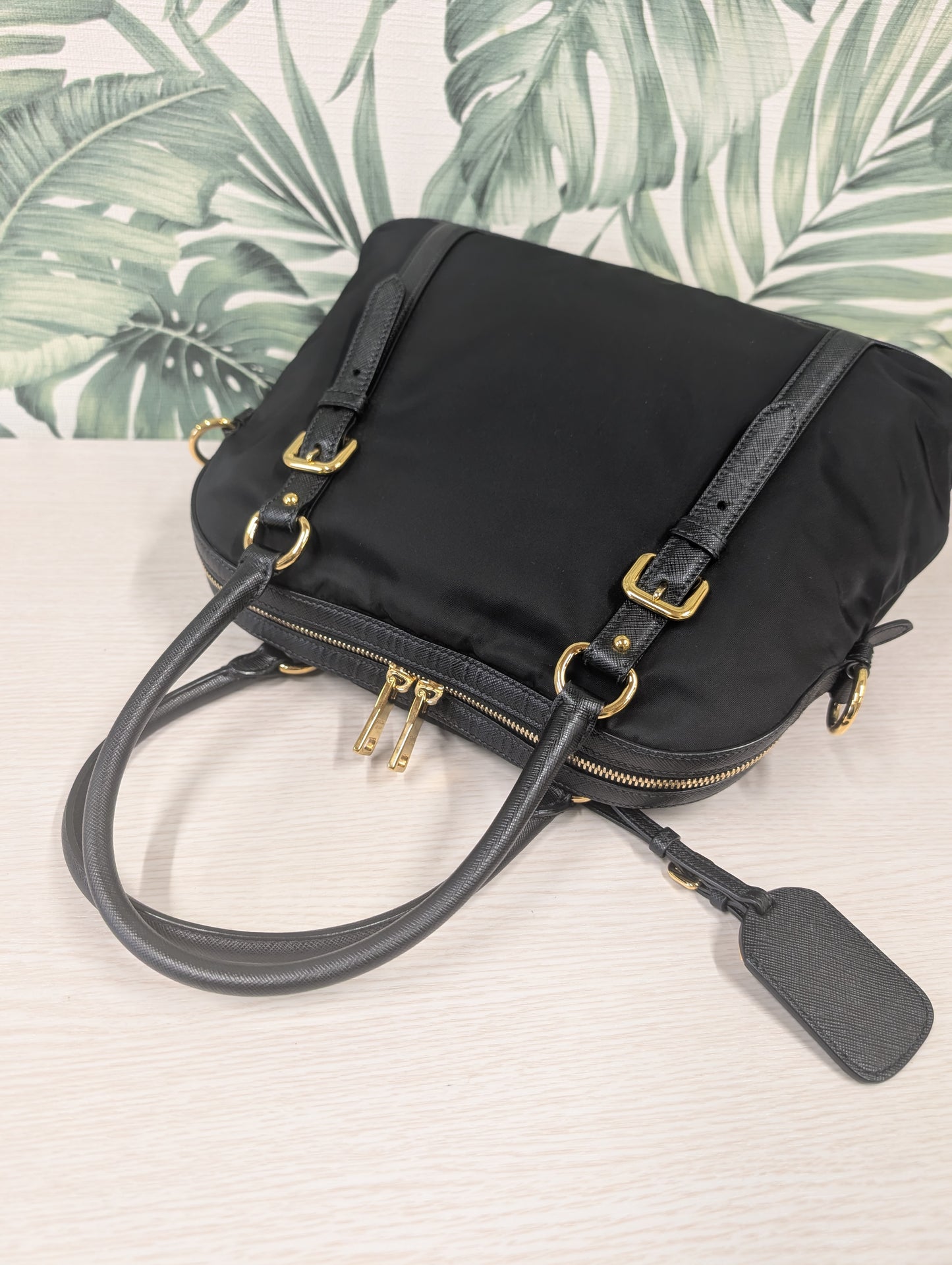 Tessuto Nylon Saffiano Leather