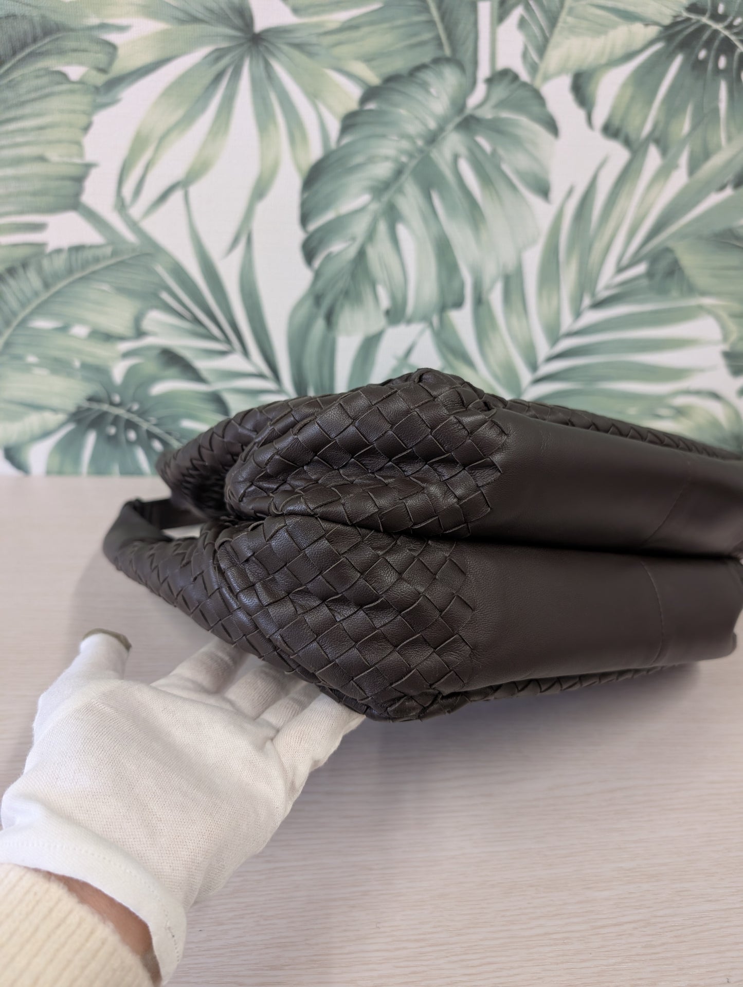 Intrecciato Campana Leather Small