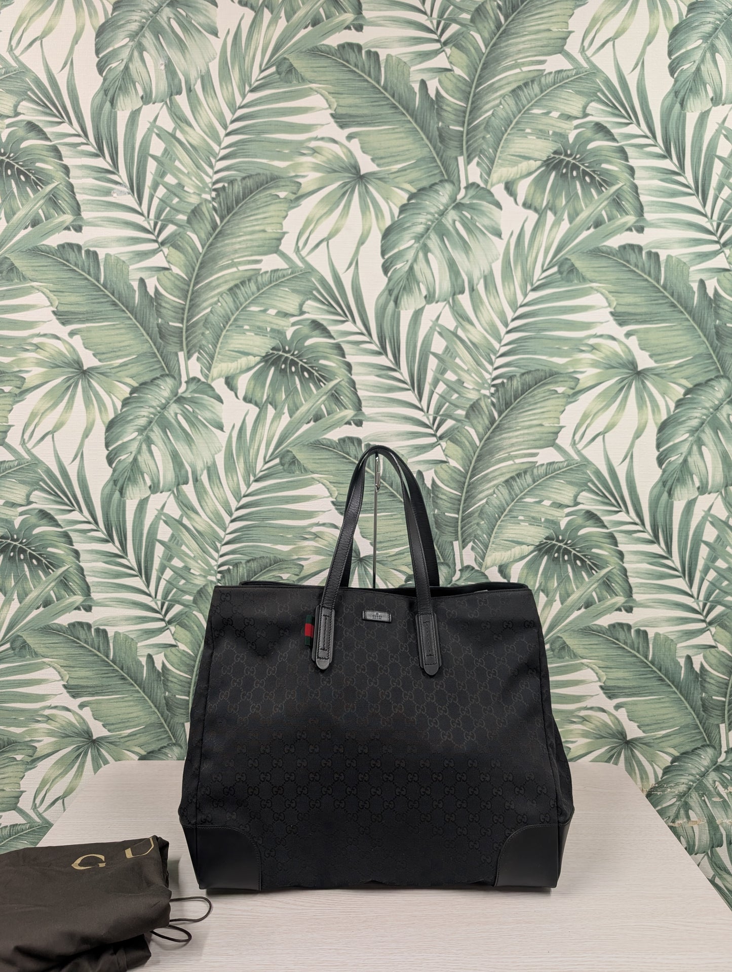 GG Monogram Supreme Large Original Tote Bag Large