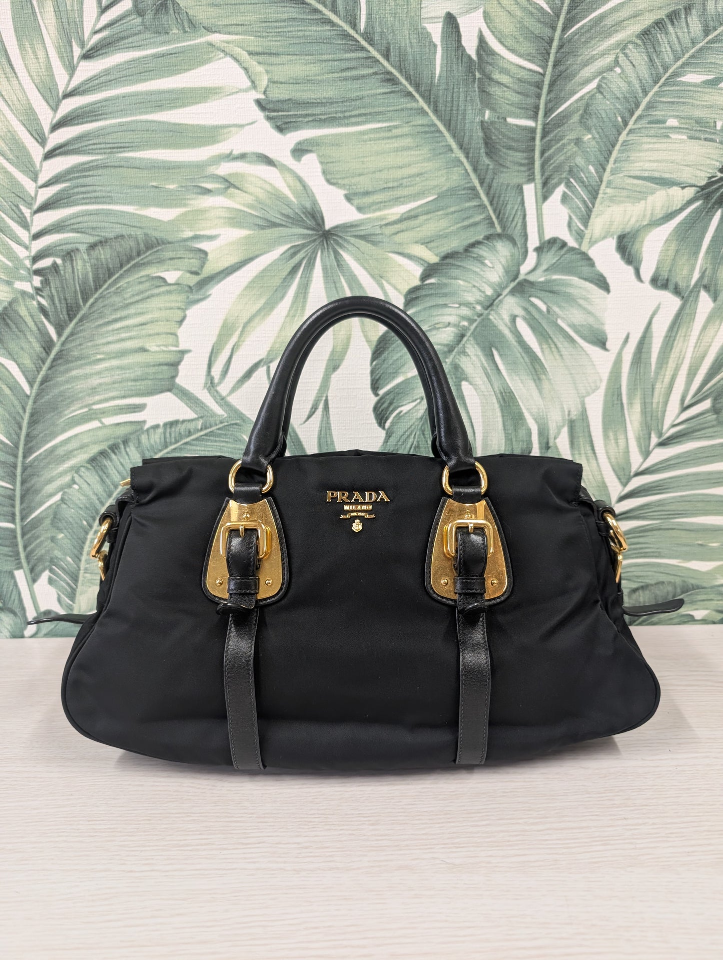 Tessuto Nylon Convertible Top Handle Long Tote