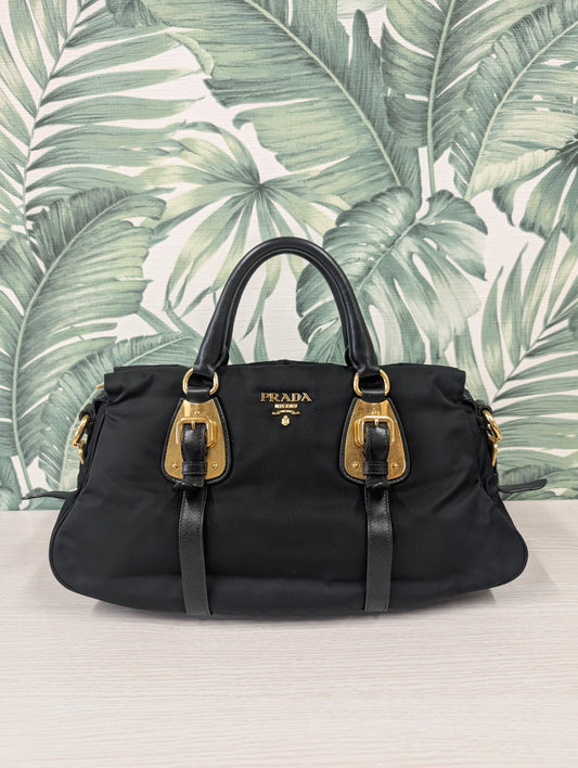 Tessuto Nylon Convertible Top Handle Long Tote
