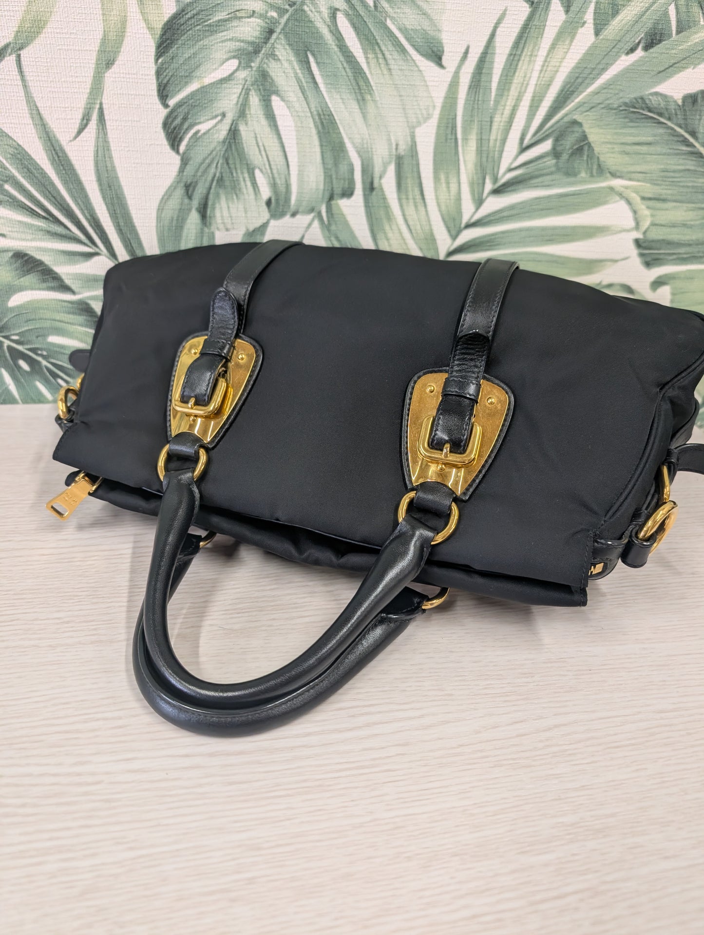 Tessuto Nylon Convertible Top Handle Long Tote
