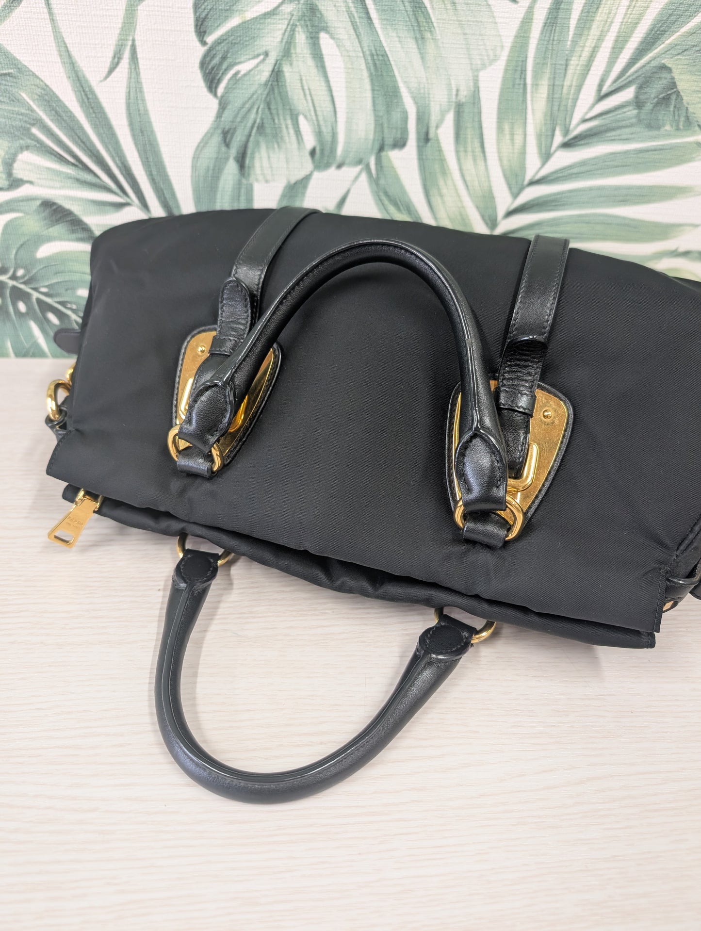 Tessuto Nylon Convertible Top Handle Long Tote