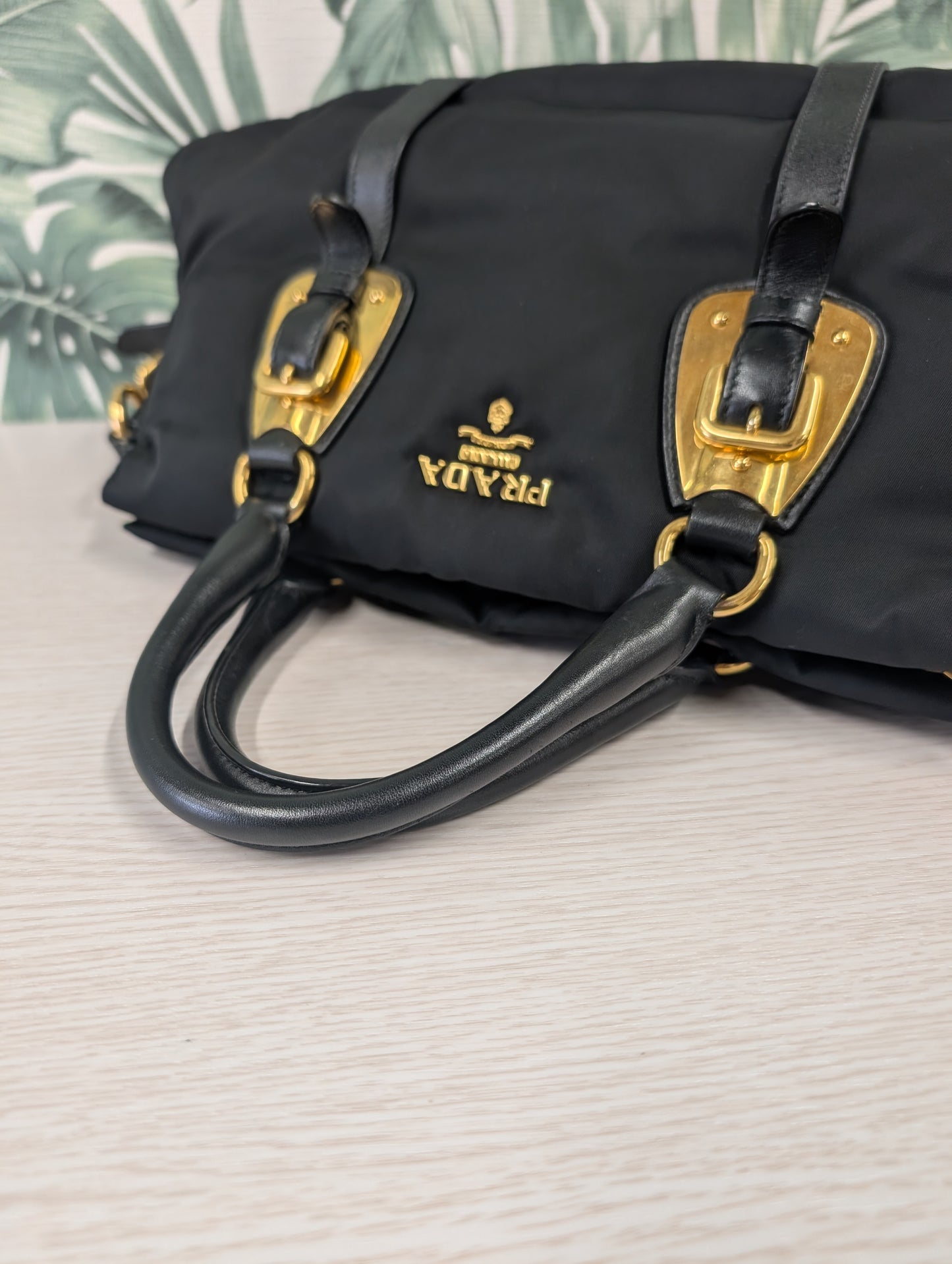 Tessuto Nylon Convertible Top Handle Long Tote