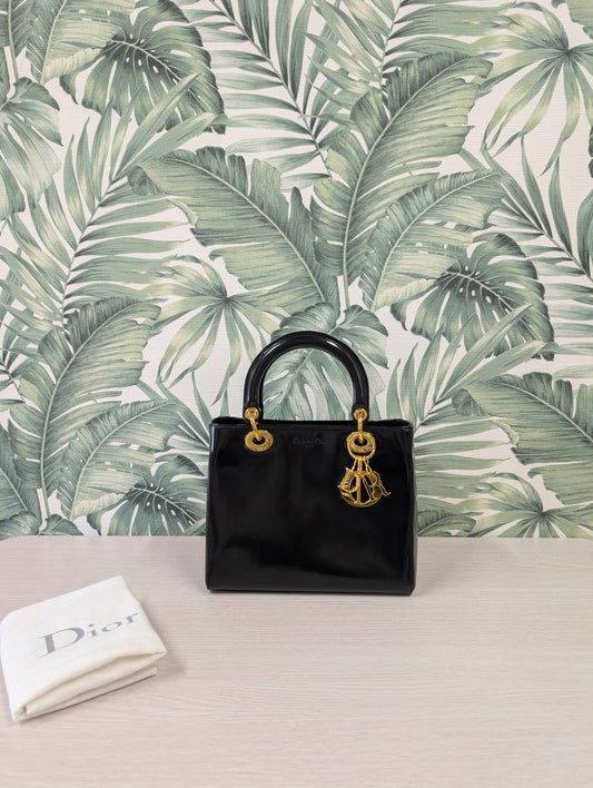 Lady Dior Smooth Patent Leather Medium