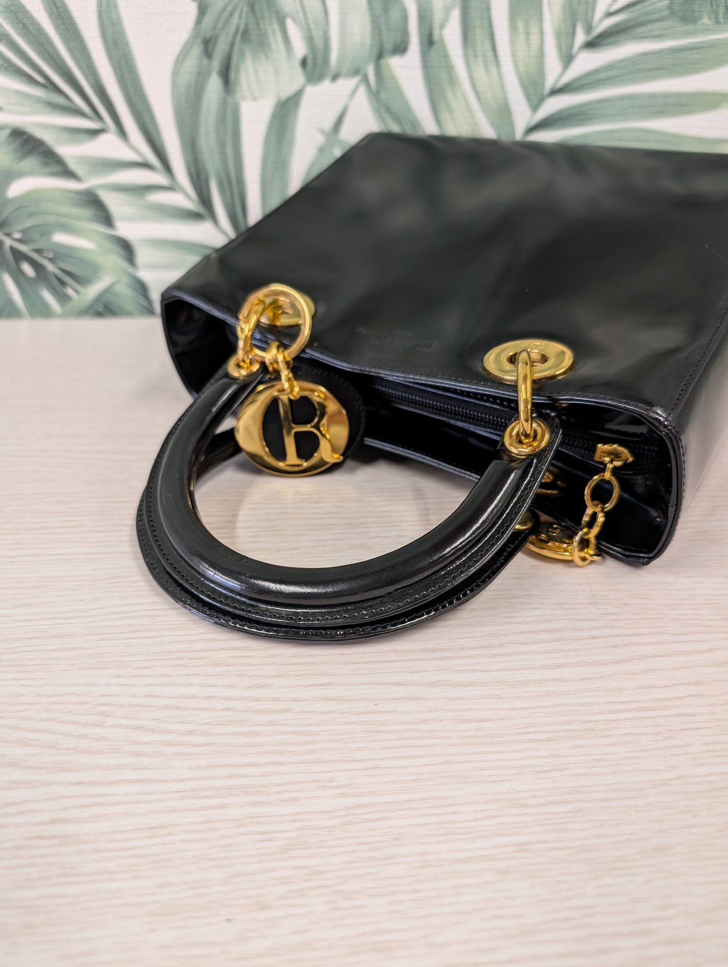 Lady Dior Smooth Patent Leather Medium