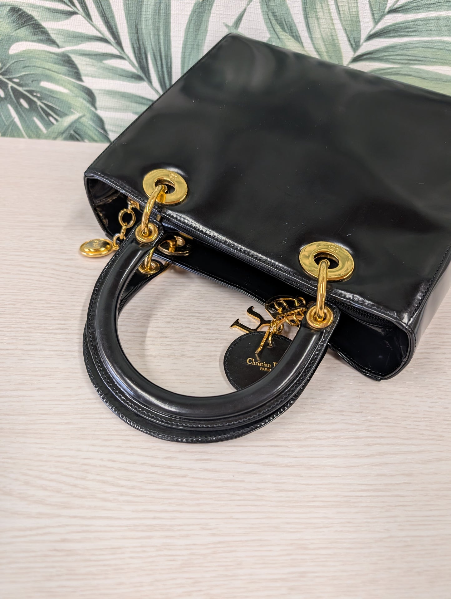 Lady Dior Smooth Patent Leather Medium
