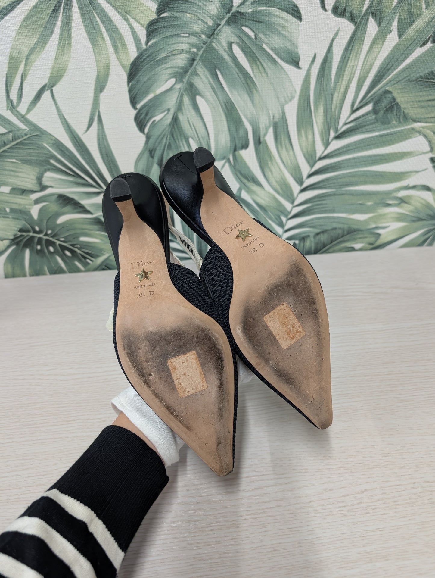 J'adior Fabric Ribbon Kitten Heel 38D