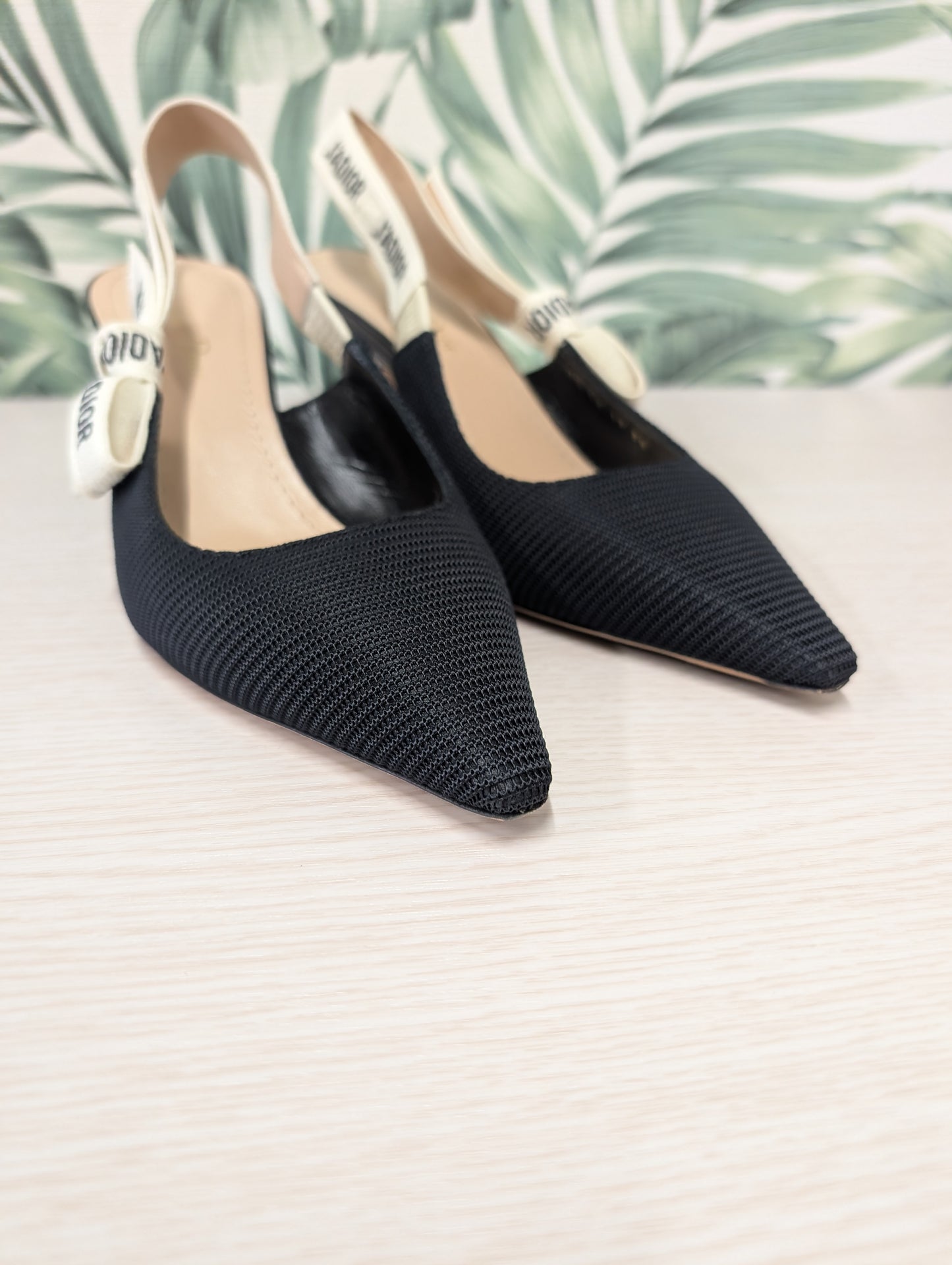 J'adior Fabric Ribbon Kitten Heel 38D