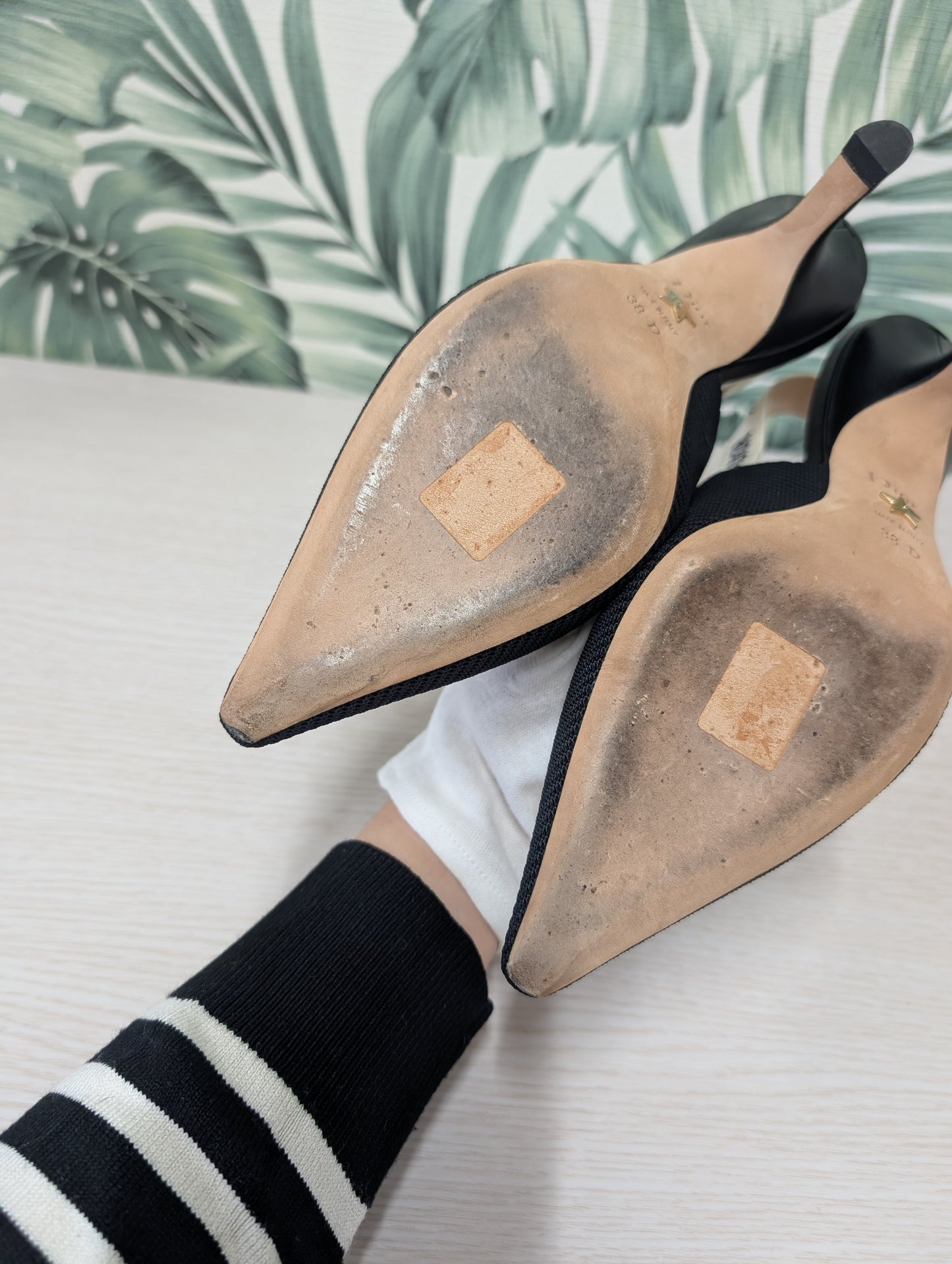J'adior Fabric Ribbon Kitten Heel 38D