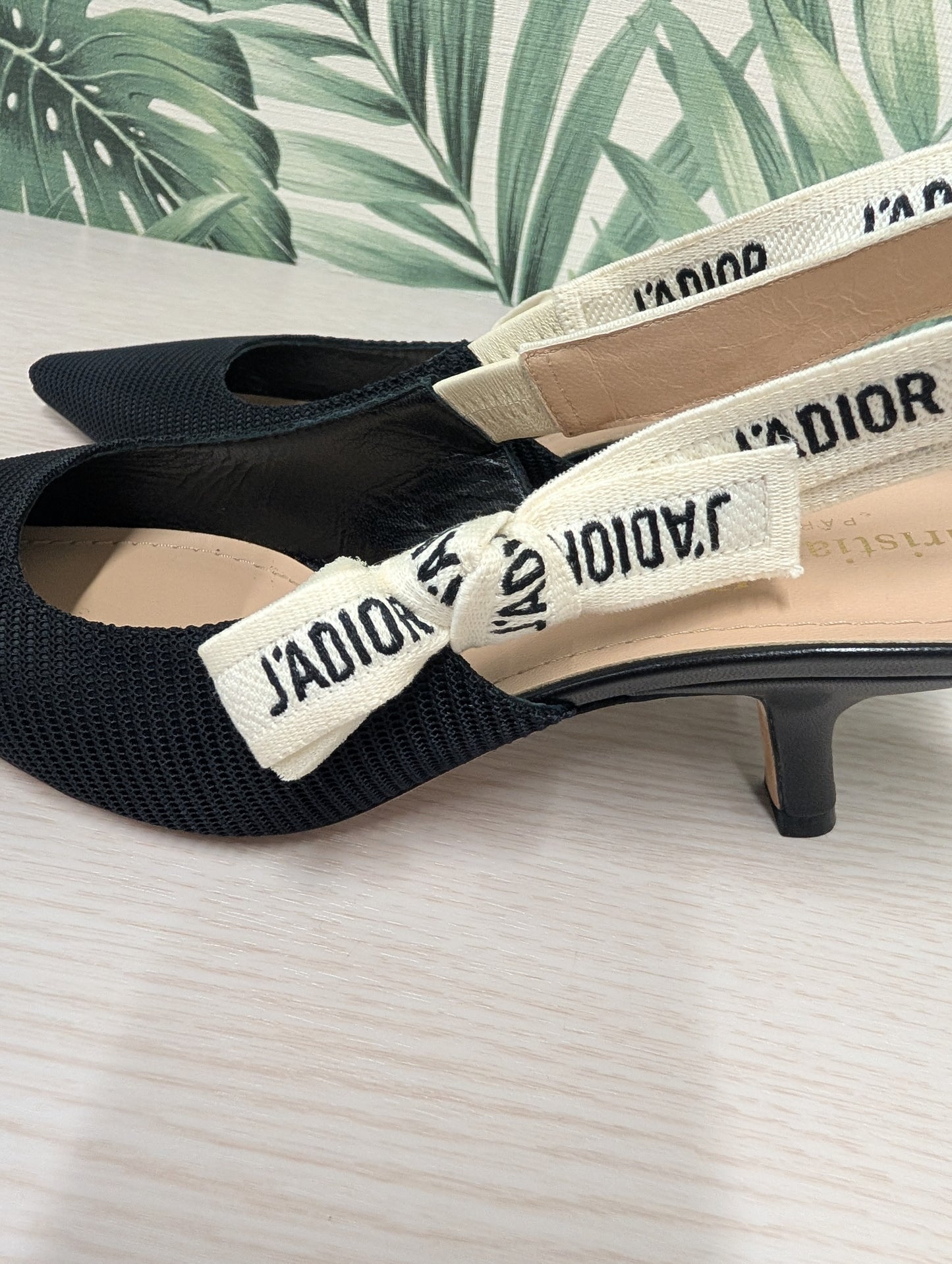 J'adior Fabric Ribbon Kitten Heel 38D