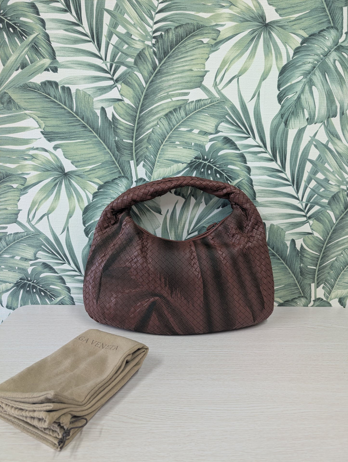 Intrecciato Woven Nappa Leather Embroidered