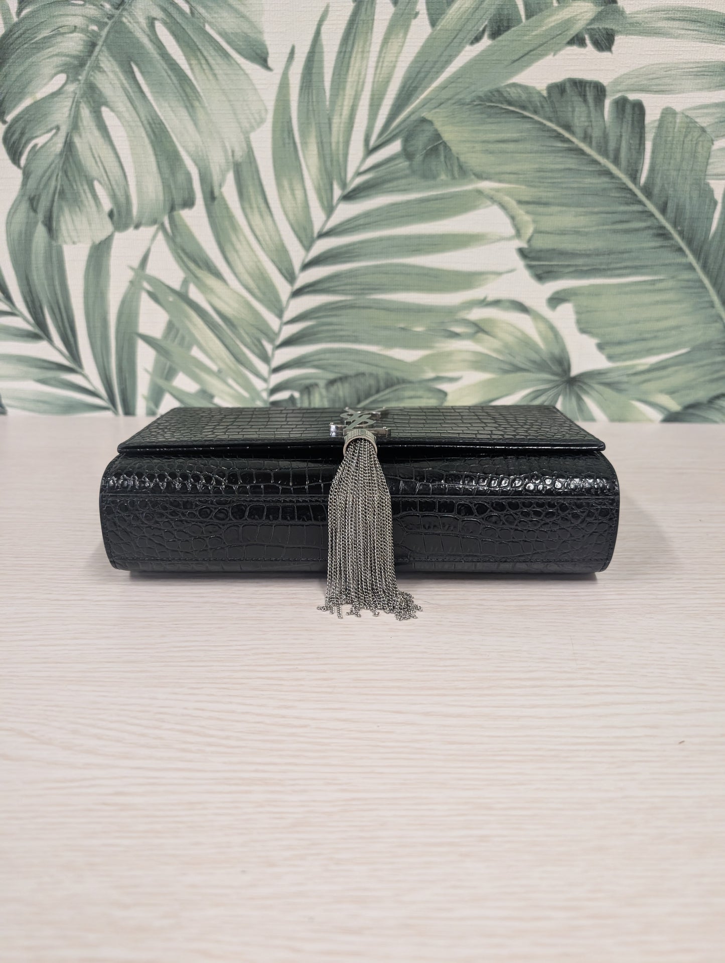 Kate Croc Embossed Tassel Medium