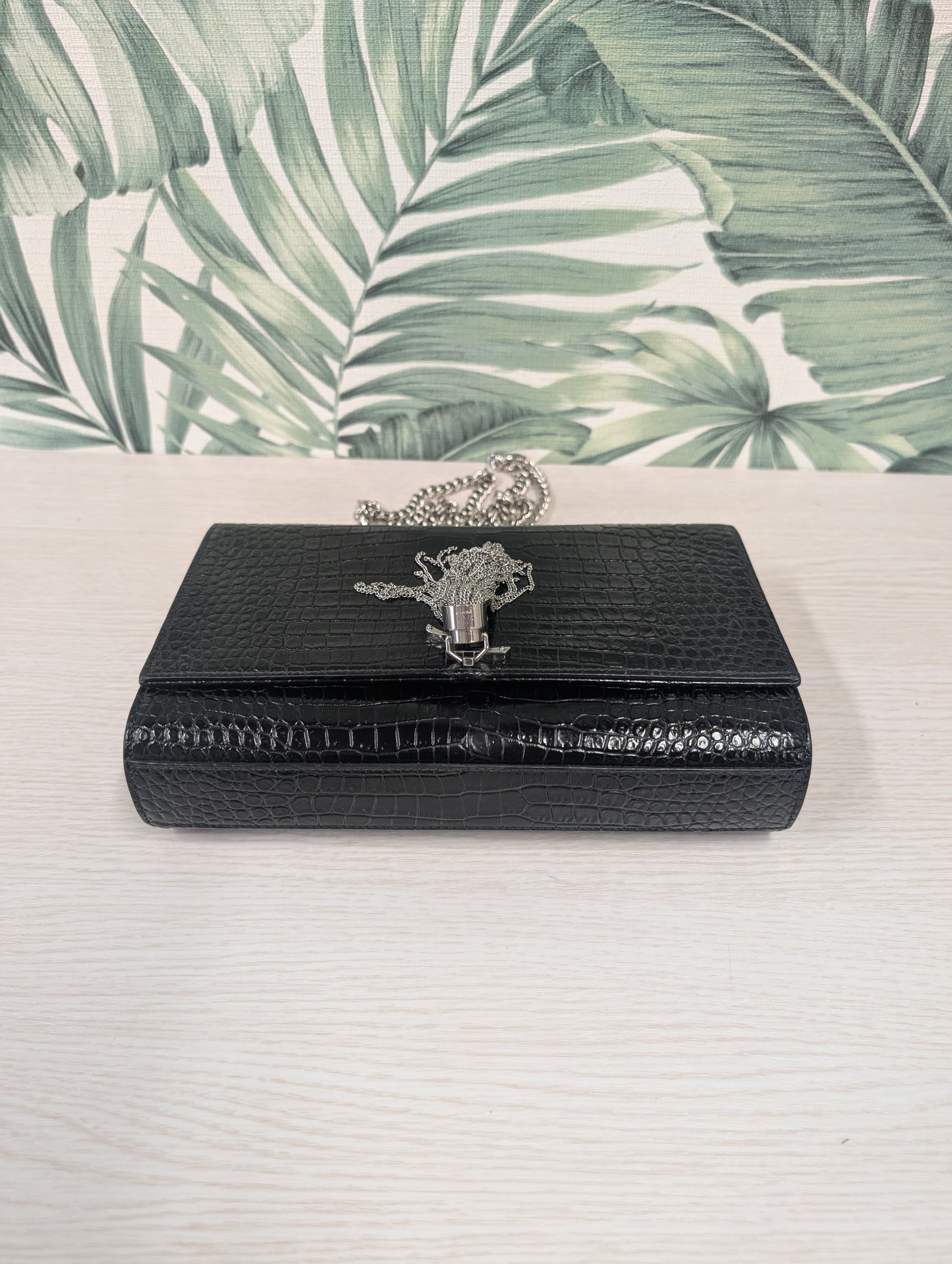 Kate Croc Embossed Tassel Medium