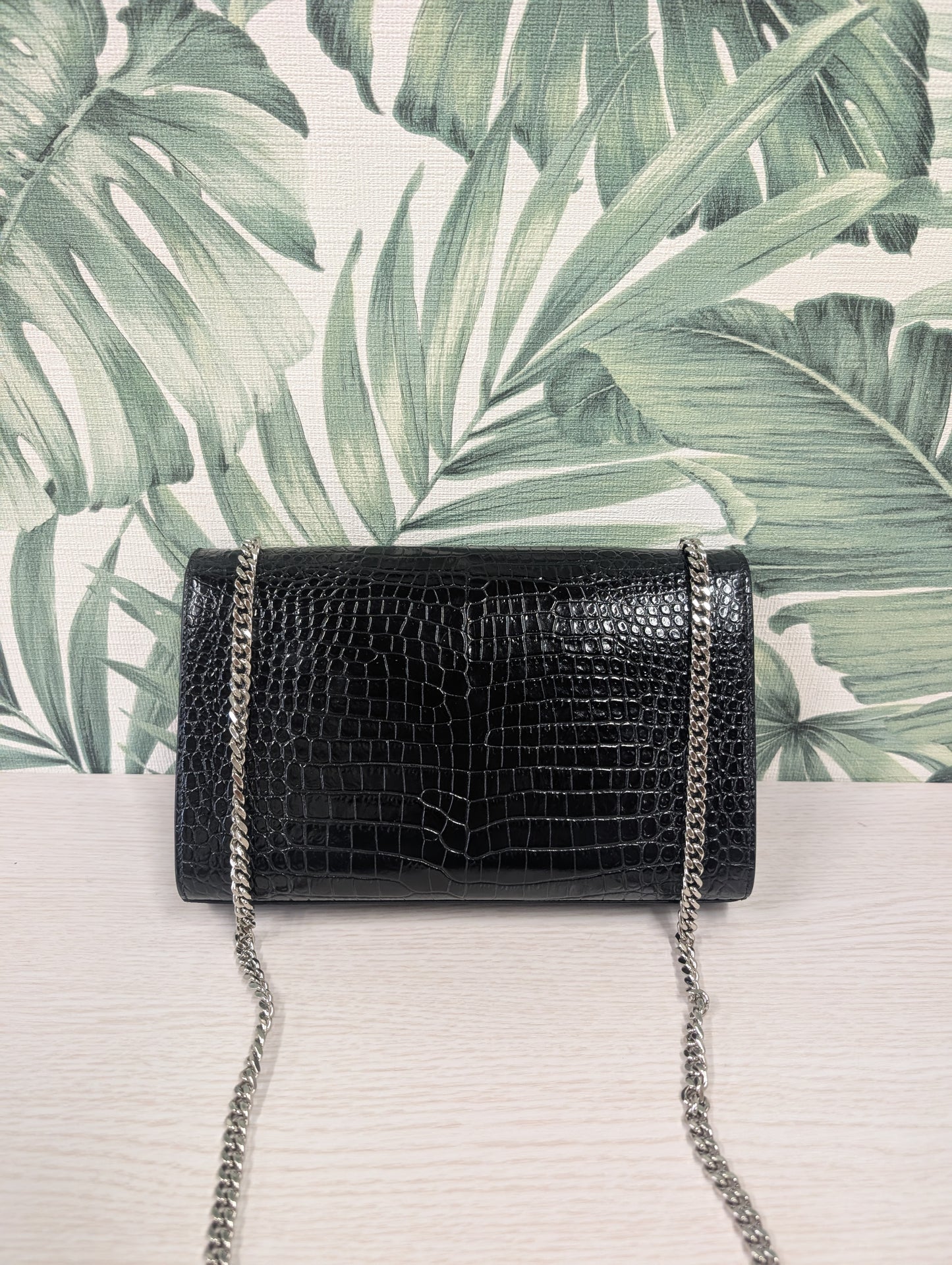 Kate Croc Embossed Tassel Medium
