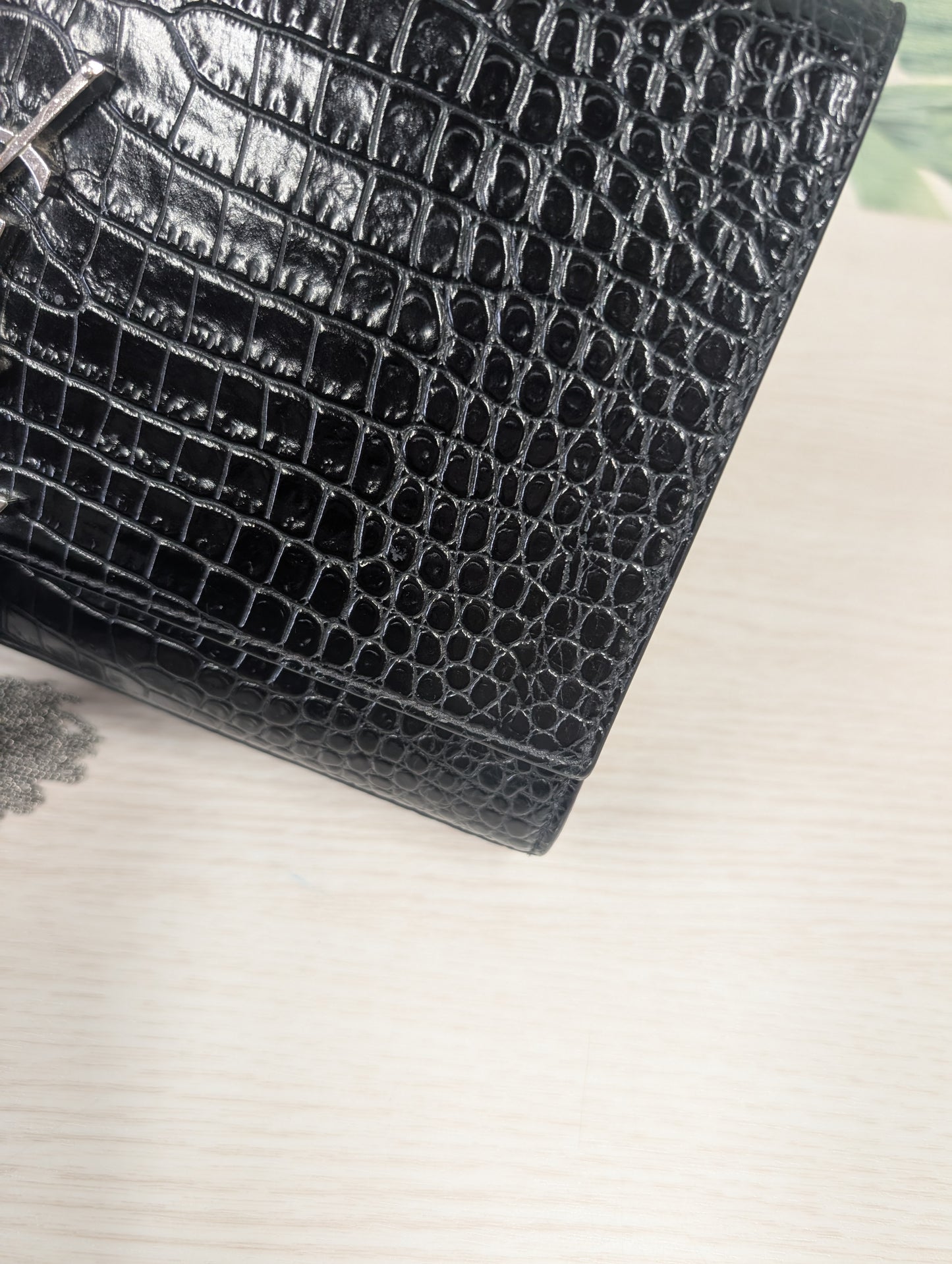 Kate Croc Embossed Tassel Medium