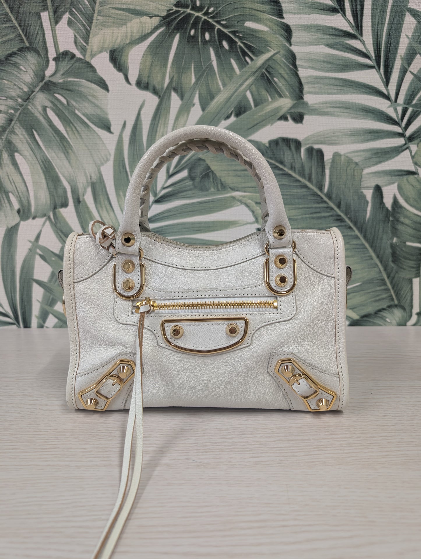 Chevre Gold Metallic Edge Hardware City Mini