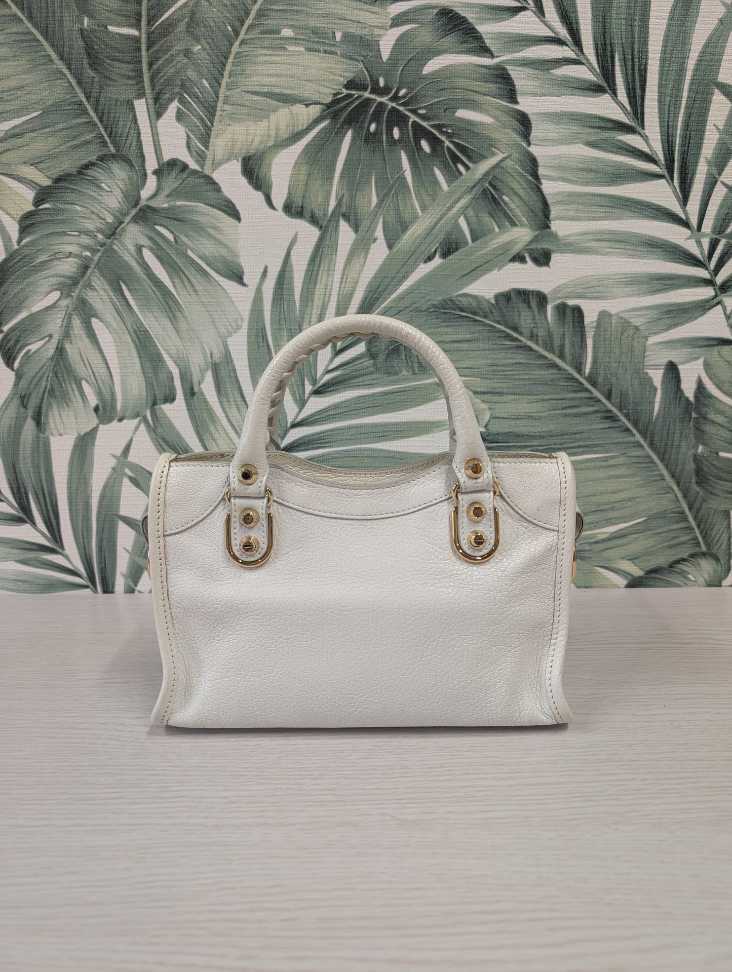 Chevre Gold Metallic Edge Hardware City Mini
