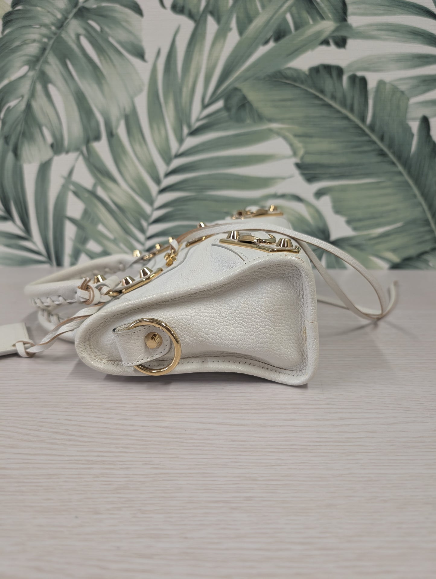 Chevre Gold Metallic Edge Hardware City Mini