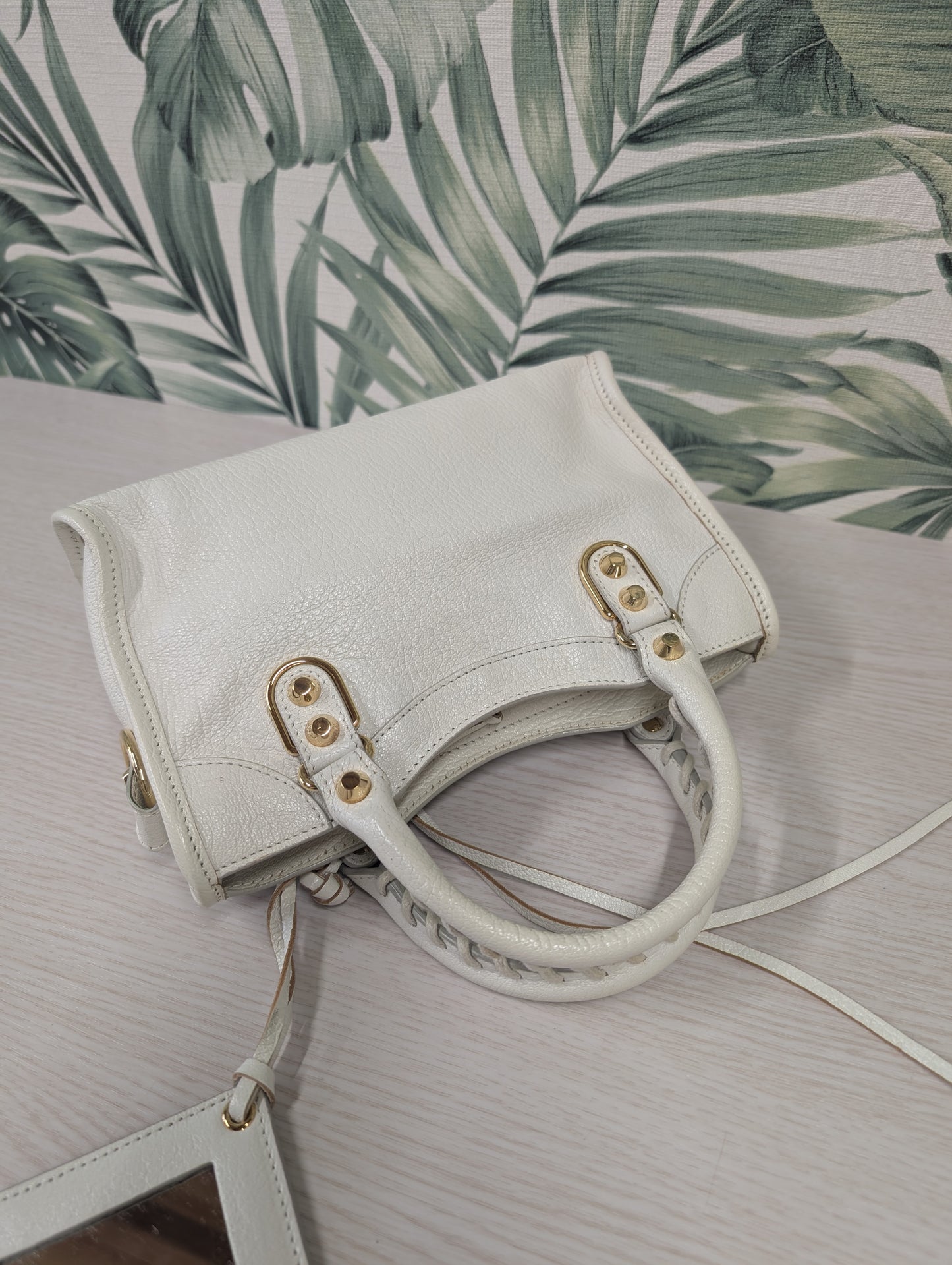 Chevre Gold Metallic Edge Hardware City Mini