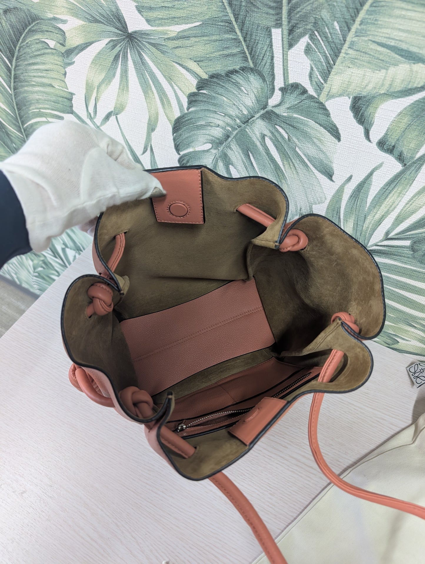 Leather Flamenco Knot Tote