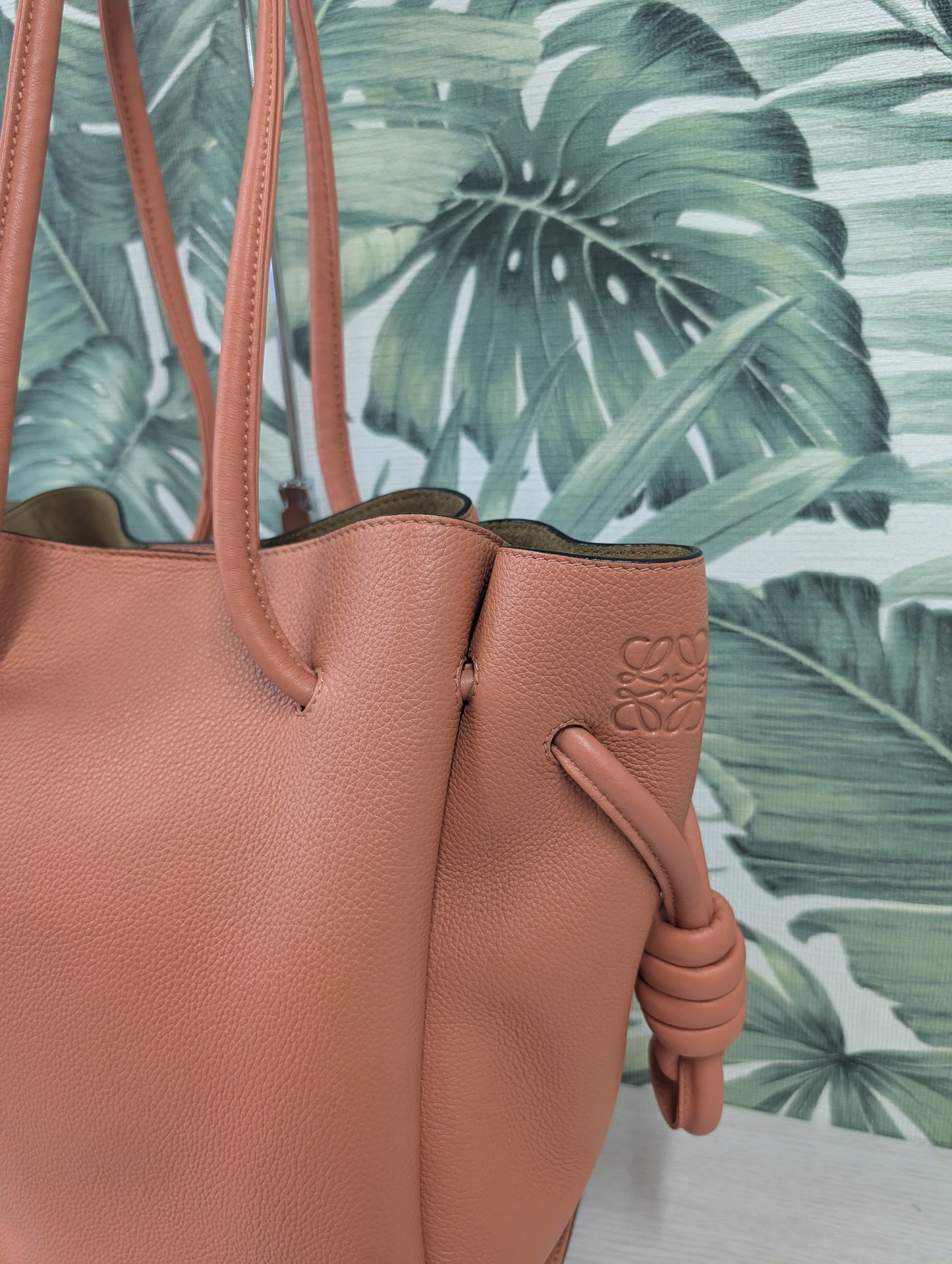 Leather Flamenco Knot Tote