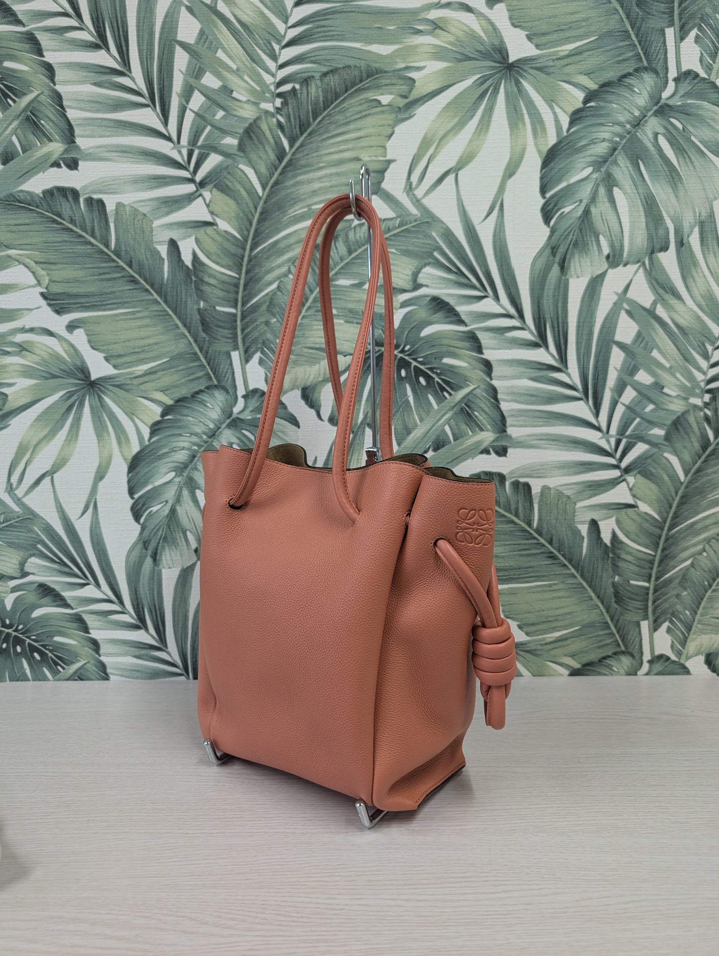 Leather Flamenco Knot Tote