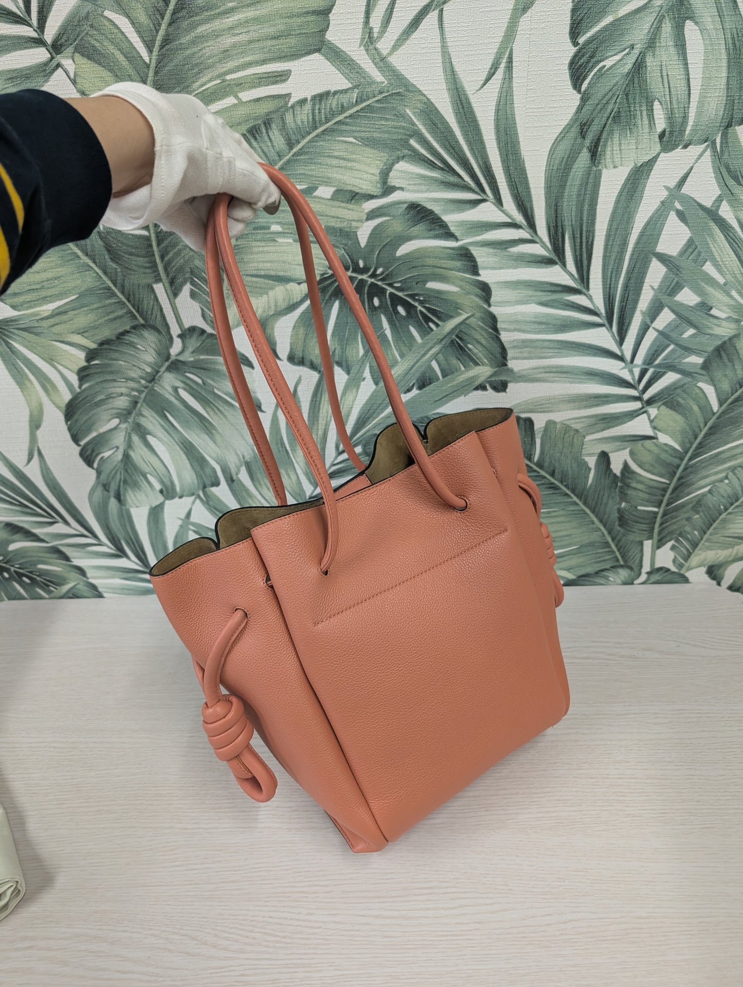 Leather Flamenco Knot Tote