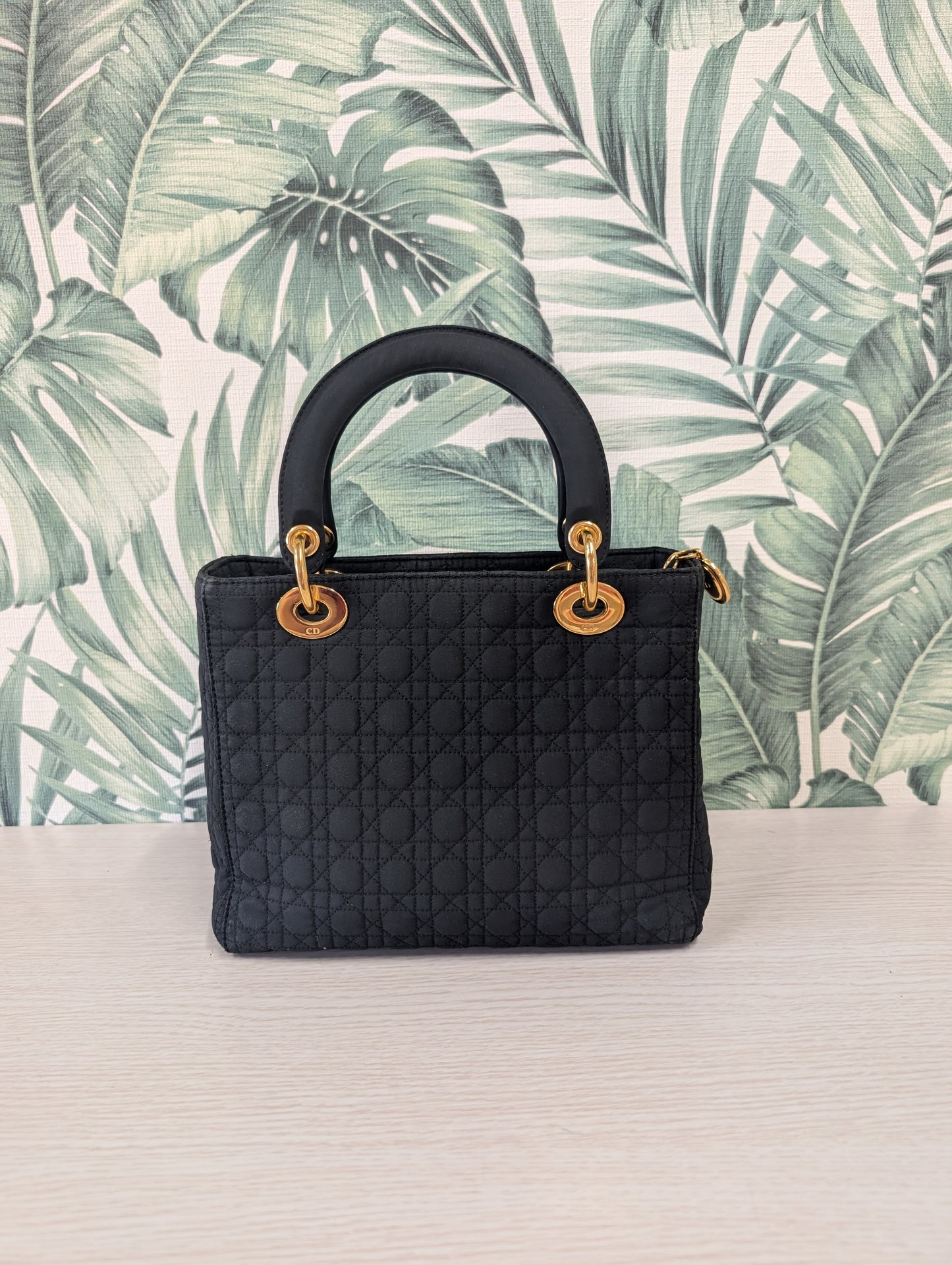 Vintage Lady Dior Quilted Nylon Medium