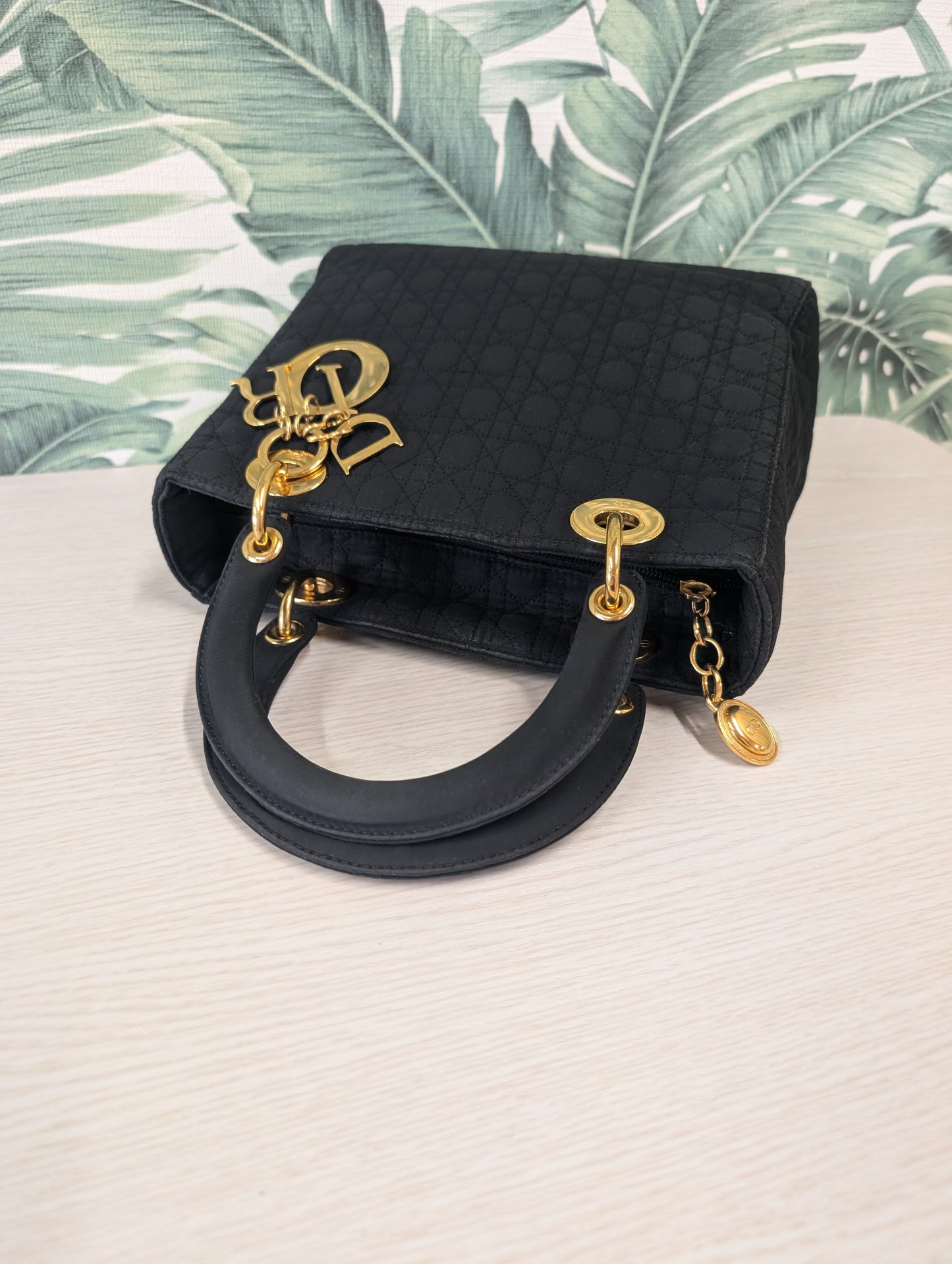 Vintage Lady Dior Quilted Nylon Medium