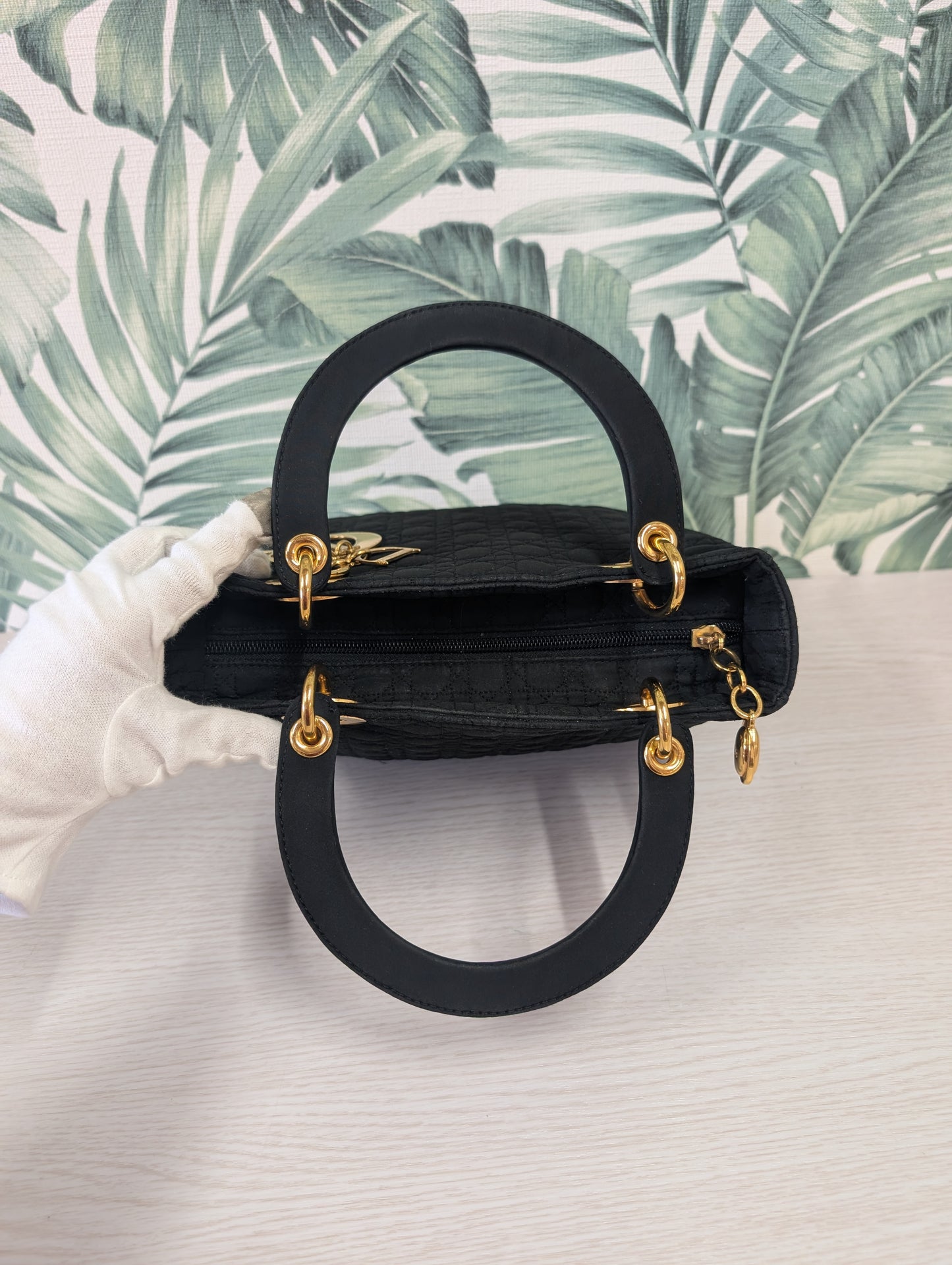 Vintage Lady Dior Quilted Nylon Medium
