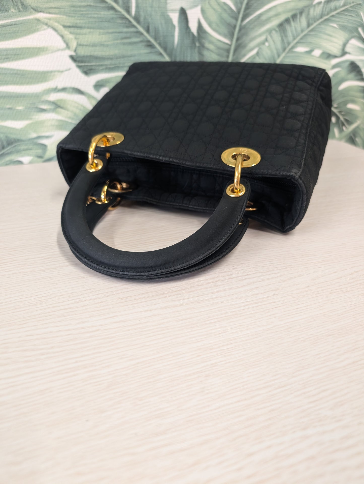 Vintage Lady Dior Quilted Nylon Medium