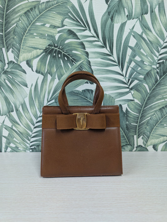 Vintage Vara-Embossed Lizard 2-way Small