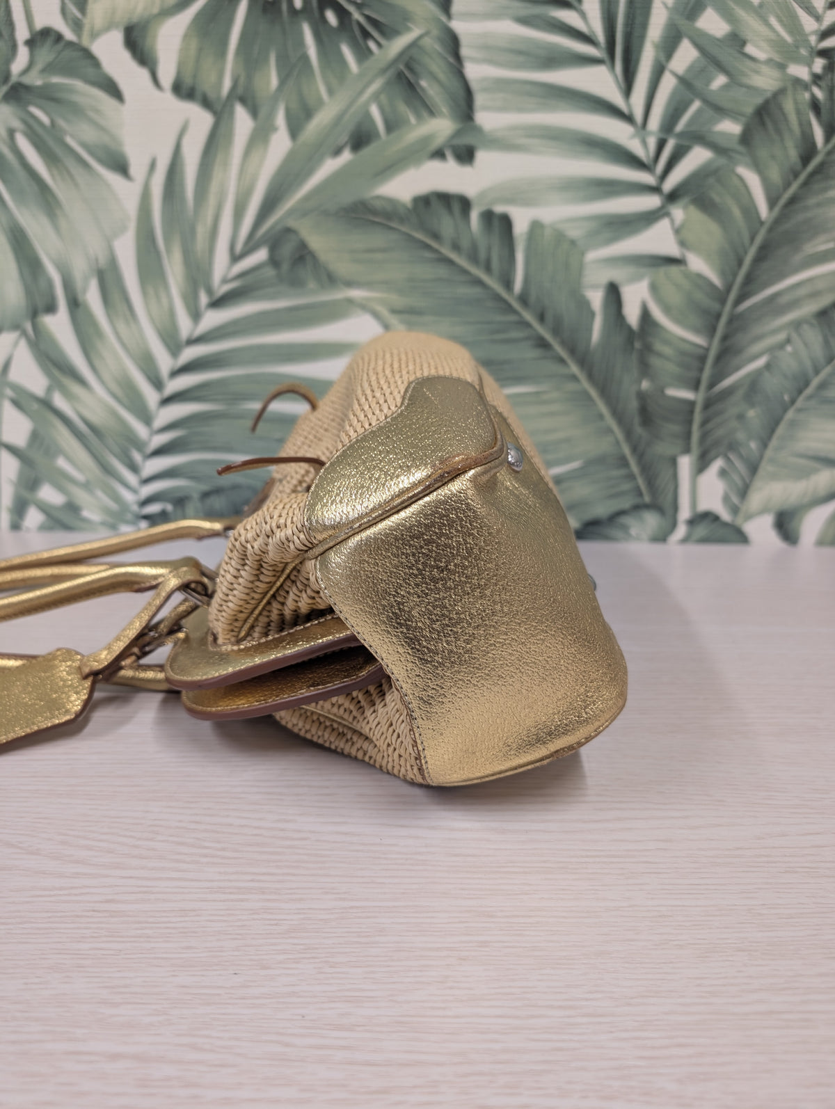 Woven Raffia in Gold