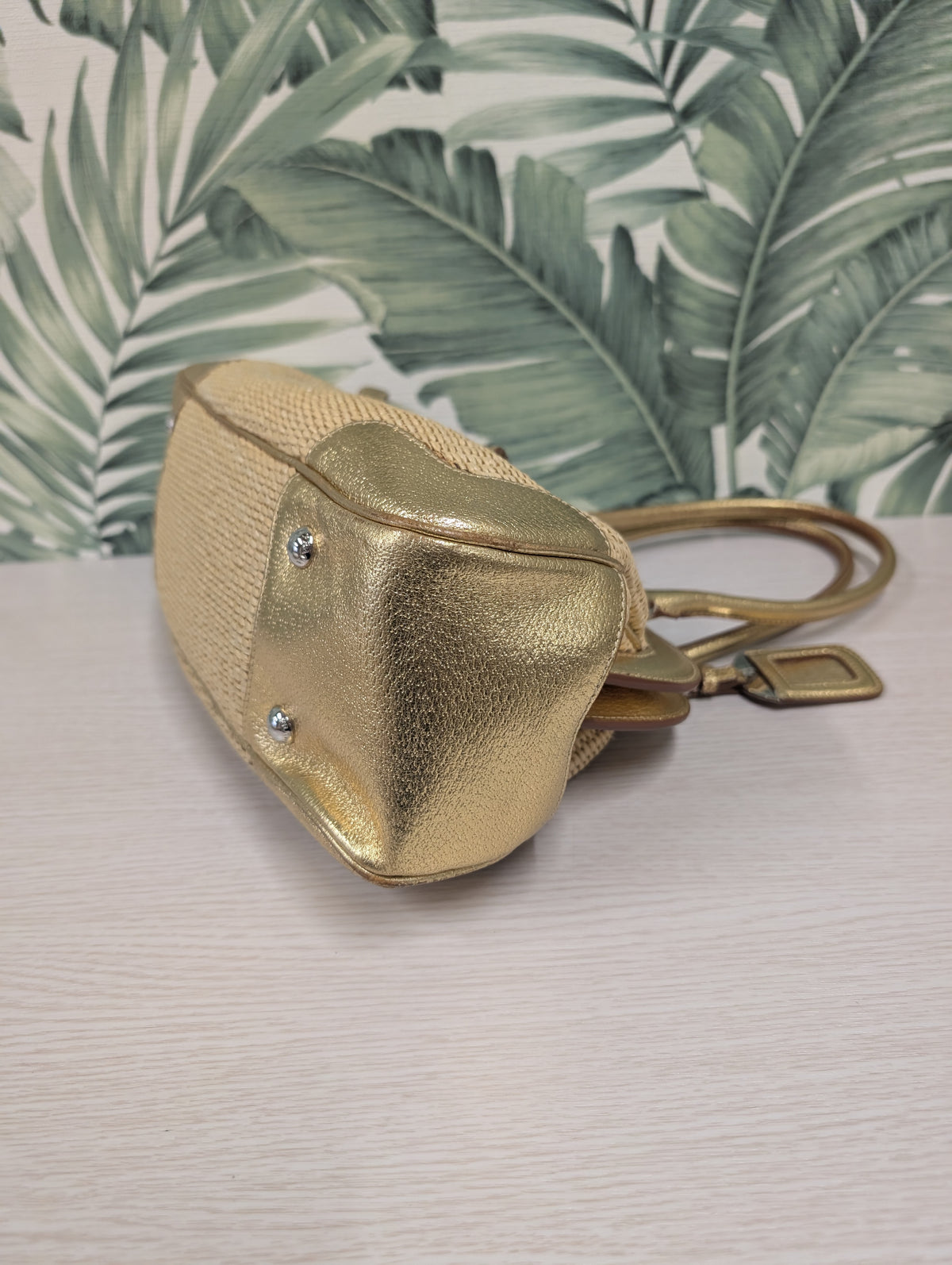Woven Raffia in Gold