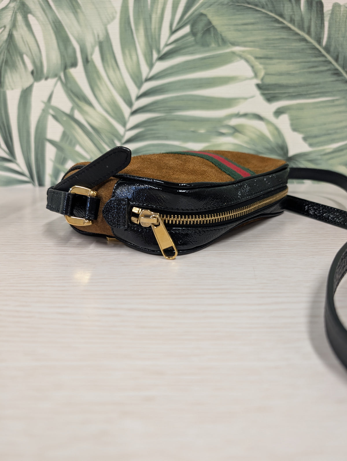 Vintage Suede Web Ophidia Mini