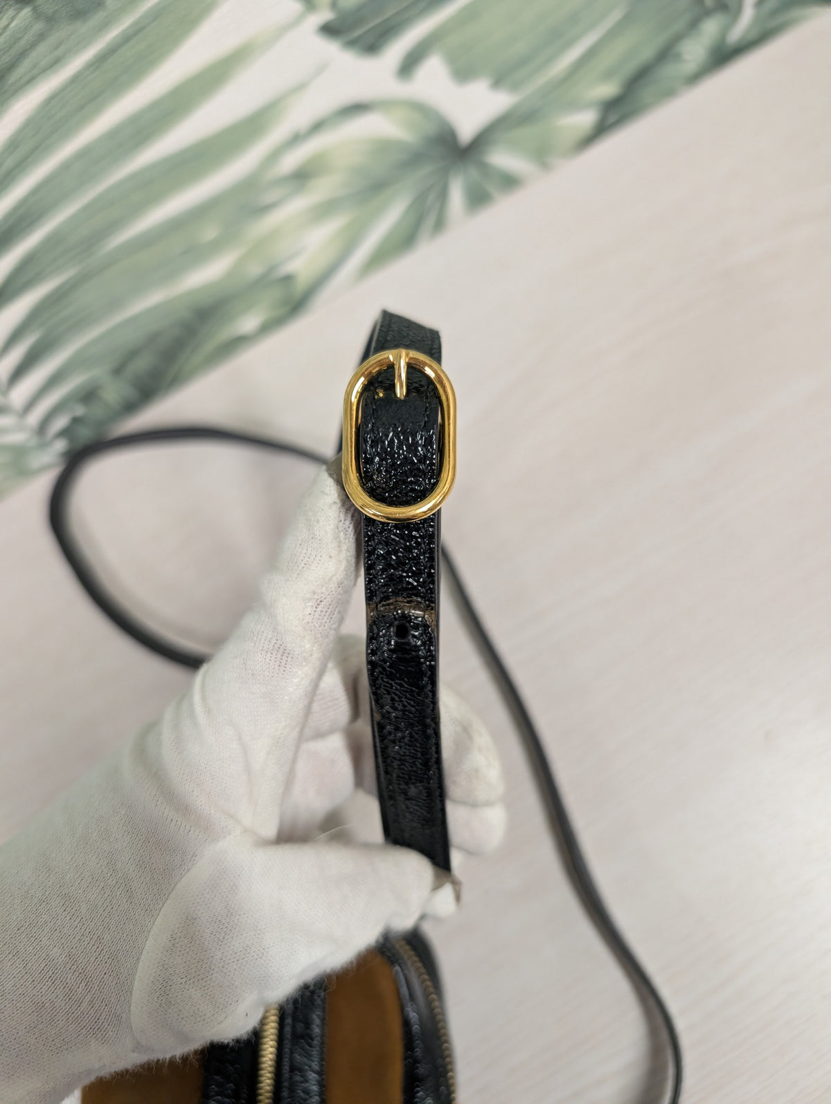 Vintage Suede Web Ophidia Mini