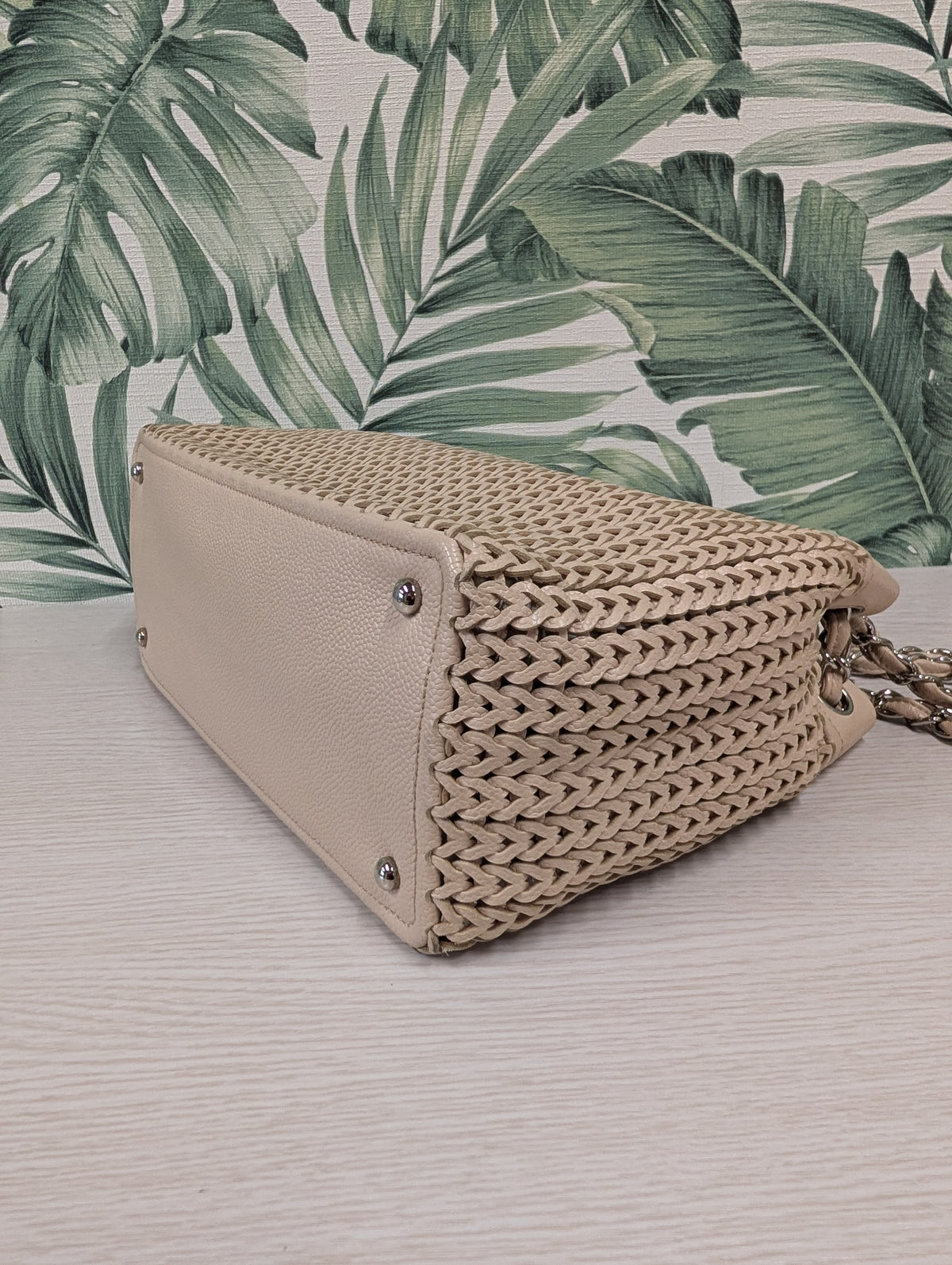 CC Charm Tote Woven Caviar Large